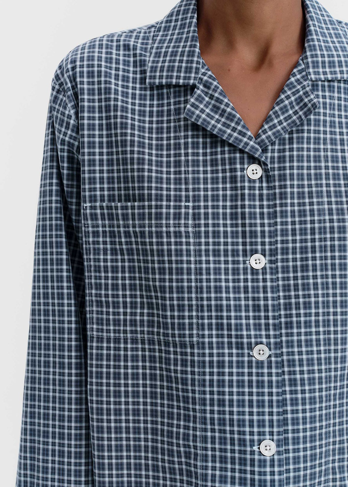 Tekla Fine Twill Long-Sleeved Shirt - Lanegan Checks - 3