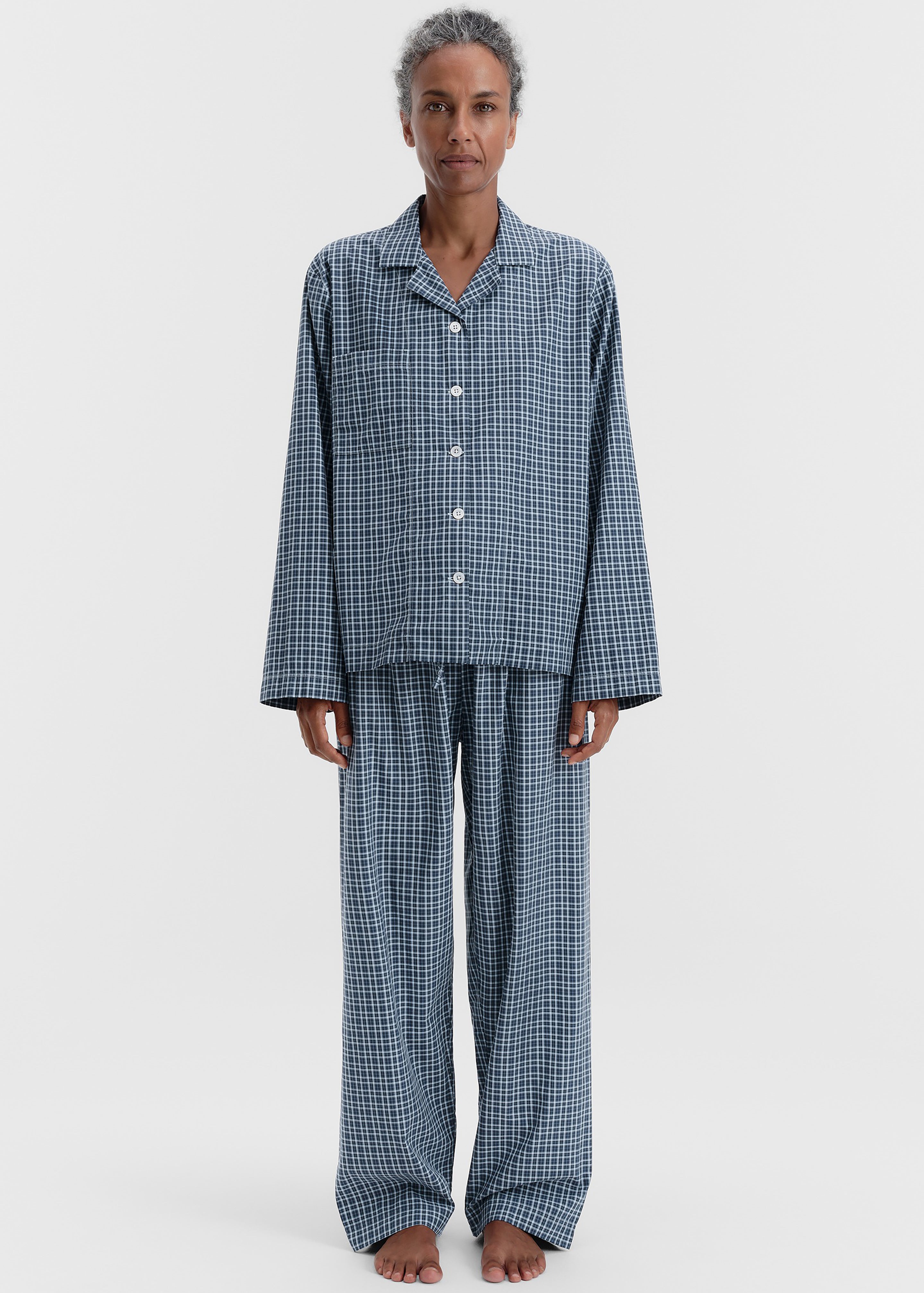 Tekla Fine Twill Long-Sleeved Shirt - Lanegan Checks - 4