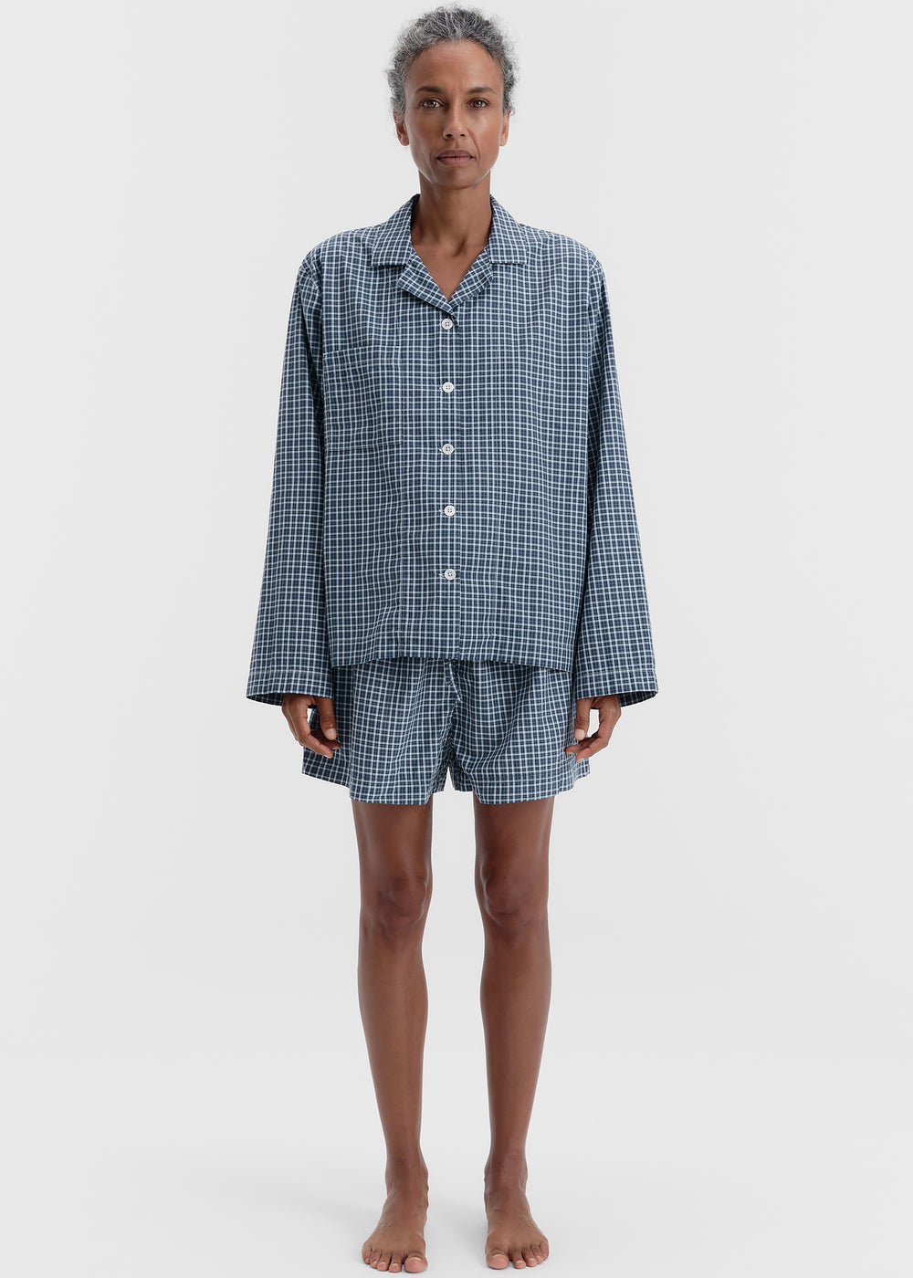 Tekla Fine Twill Long-Sleeved Shirt - Lanegan Checks