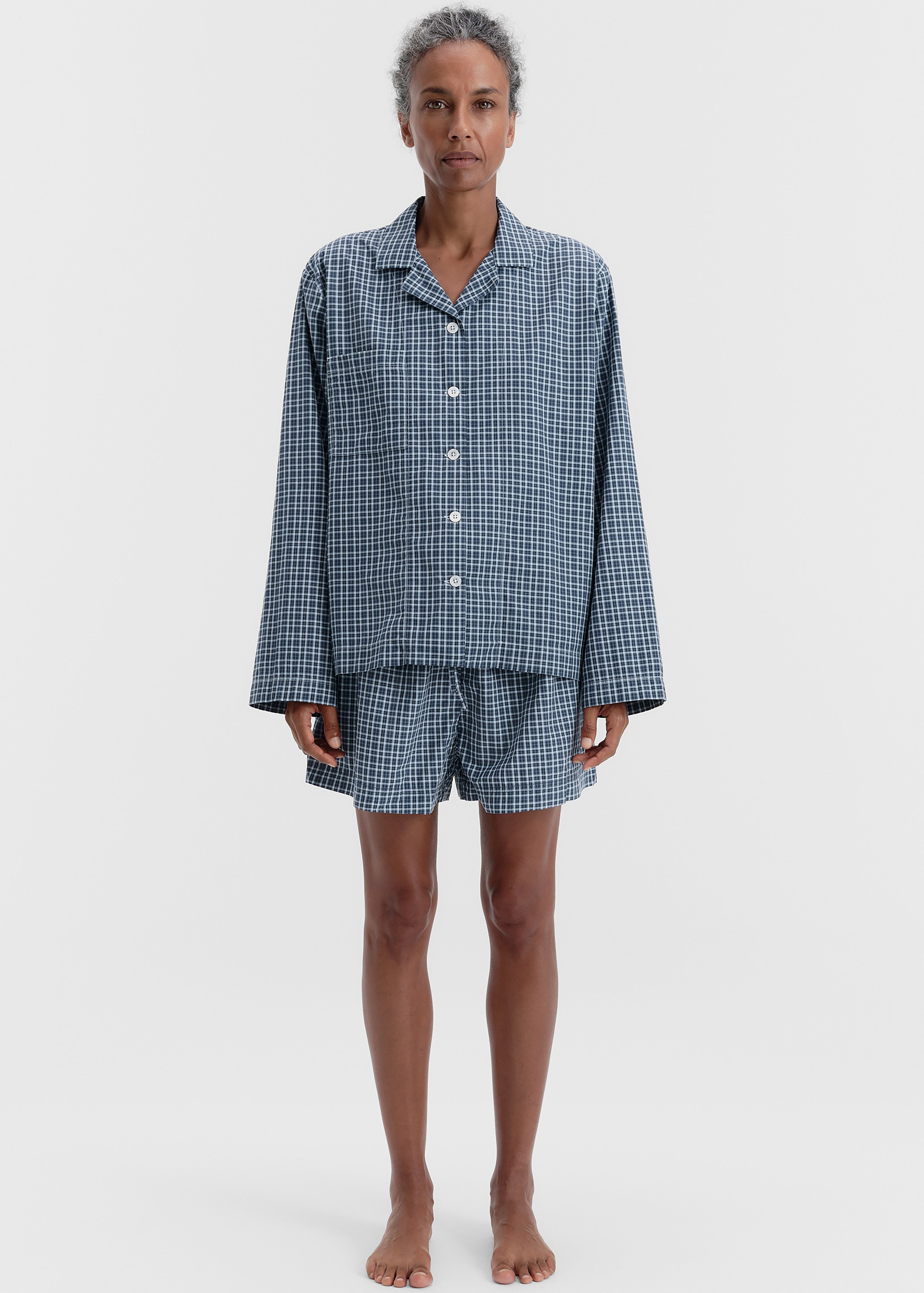 Tekla Fine Twill Long-Sleeved Shirt - Lanegan Checks - 1