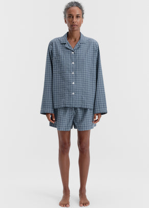 Tekla Fine Twill Long-Sleeved Shirt - Lanegan Checks