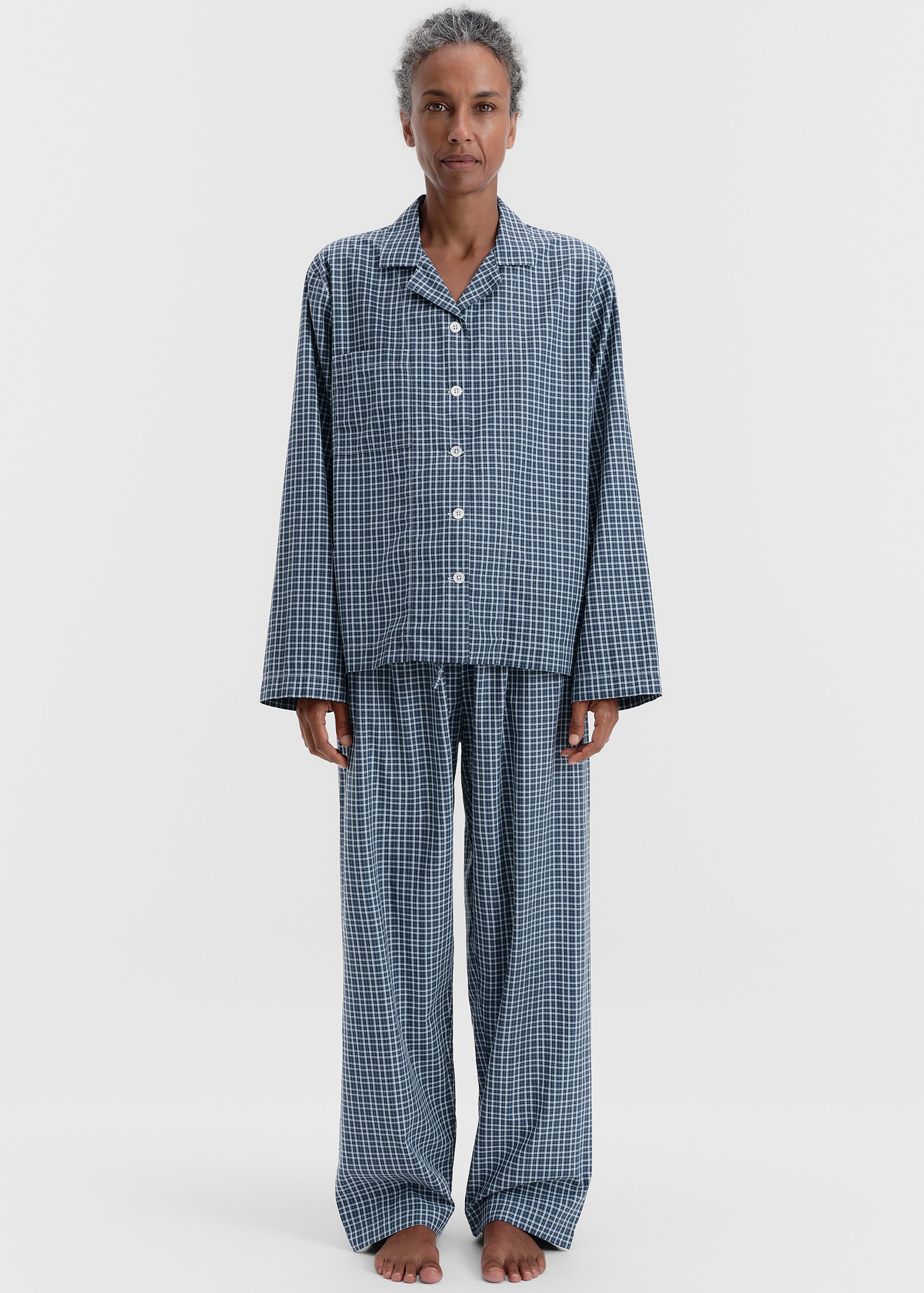 Shop the look image for Tekla Fine Twill Pants - Lanegan Checks