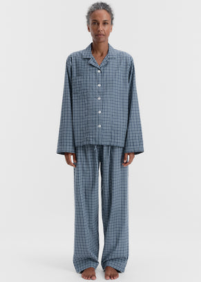 Tekla Fine Twill Pants - Lanegan Checks