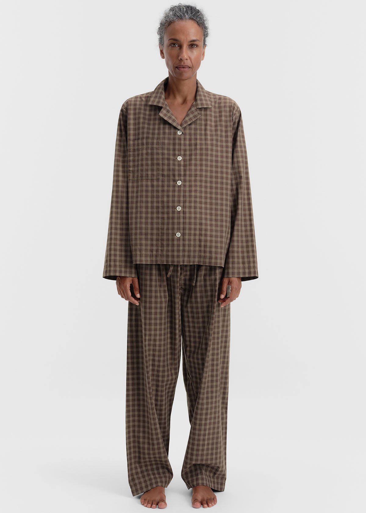 Tekla Fine Twill Pants - Serra Checks - 1