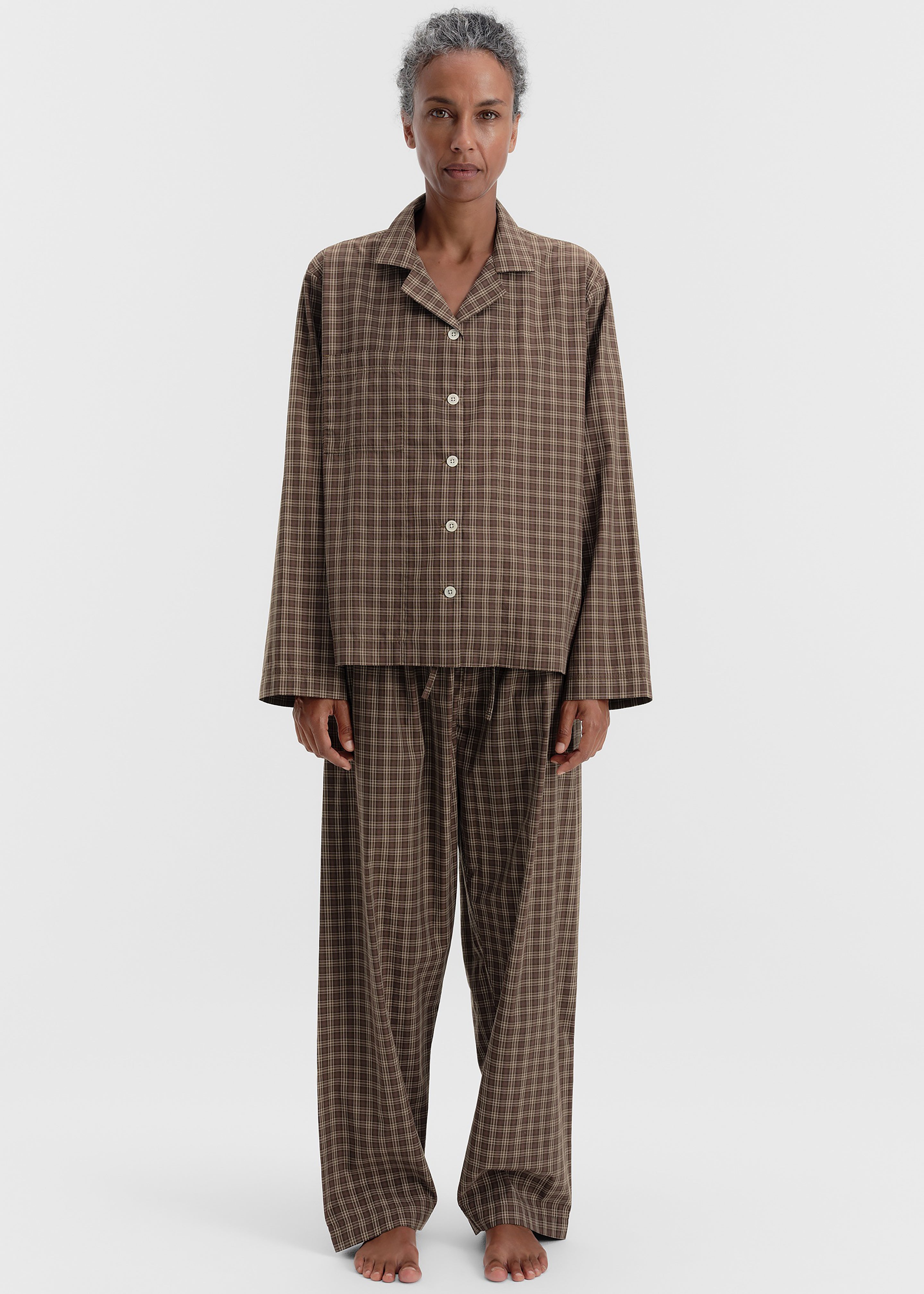 Tekla Fine Twill Pants - Serra Checks - 1