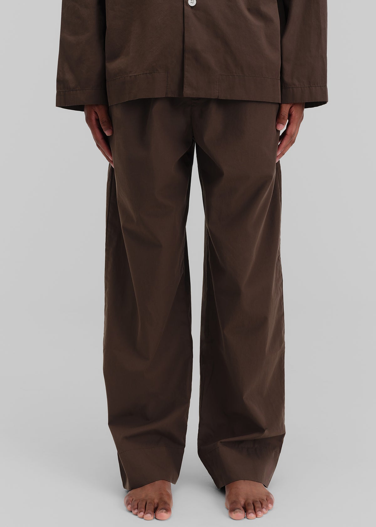 Tekla Poplin Pyjama Pants - Coffee - 7 - [gender-male]