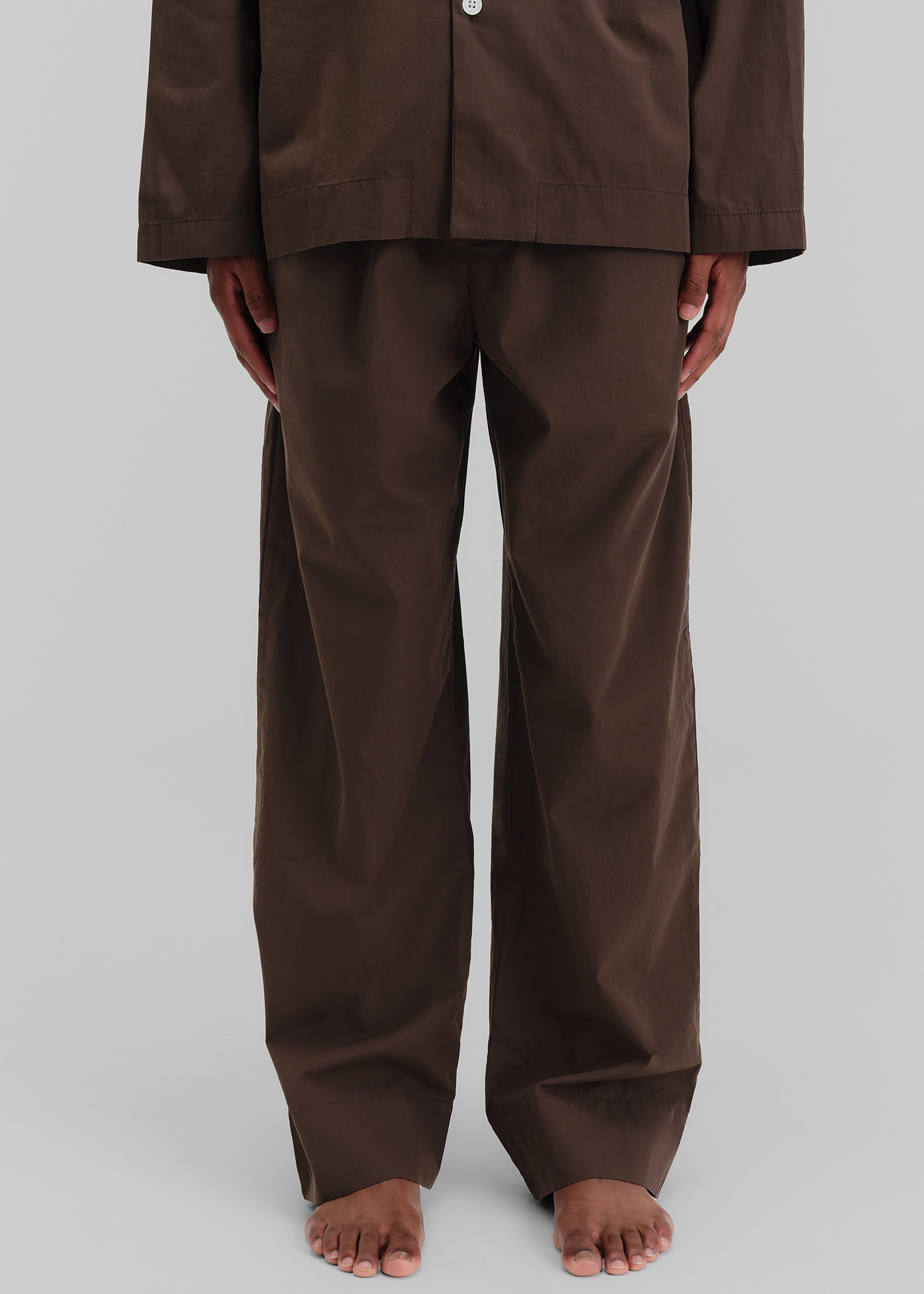 Tekla Poplin Pyjama Pants - Coffee - 7 - [gender-male]