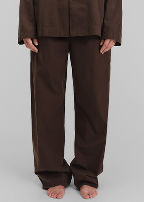 Tekla Poplin Pyjama Pants - Coffee