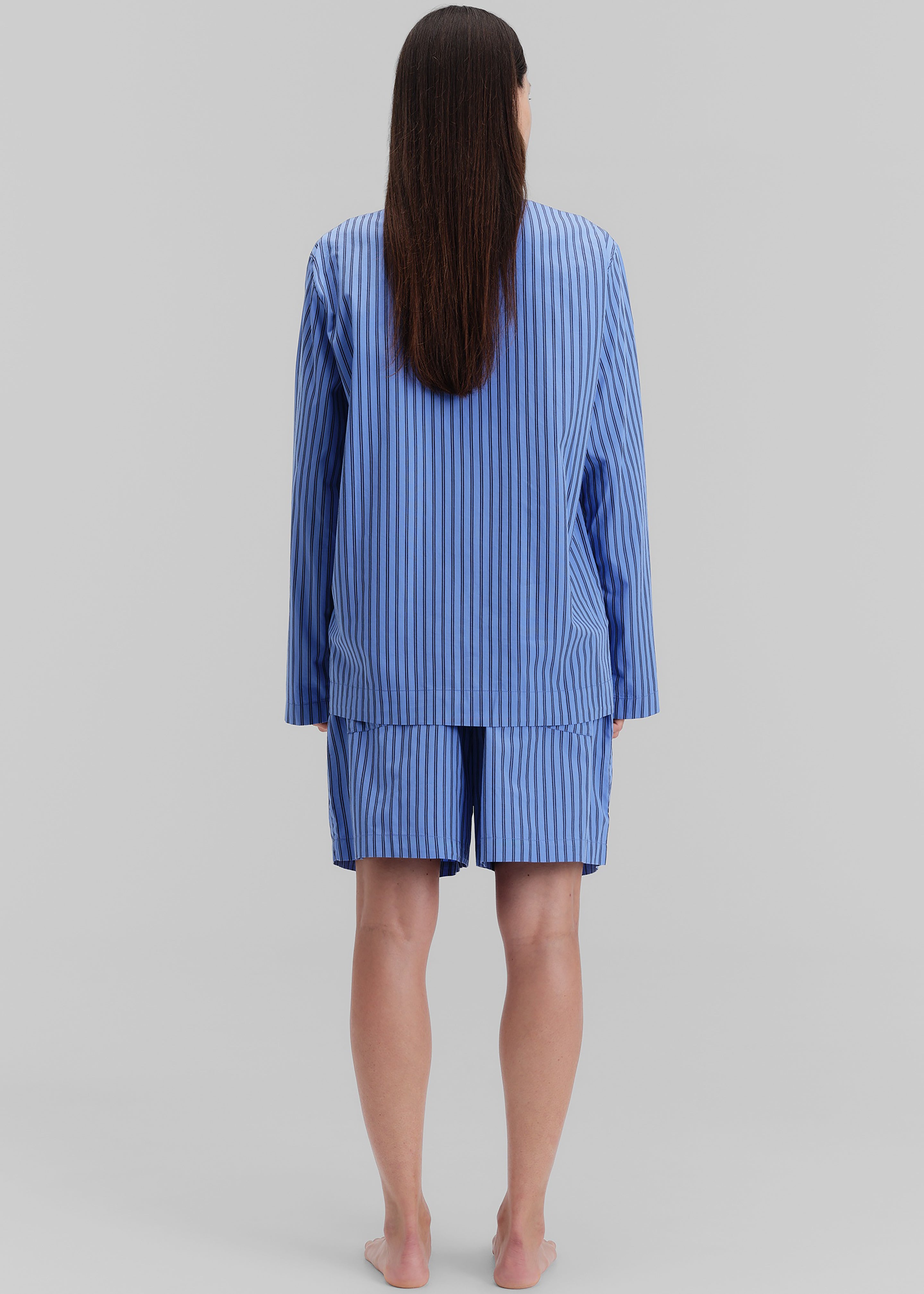 Tekla Poplin Pyjama Shirt - Boro Stripes - 9
