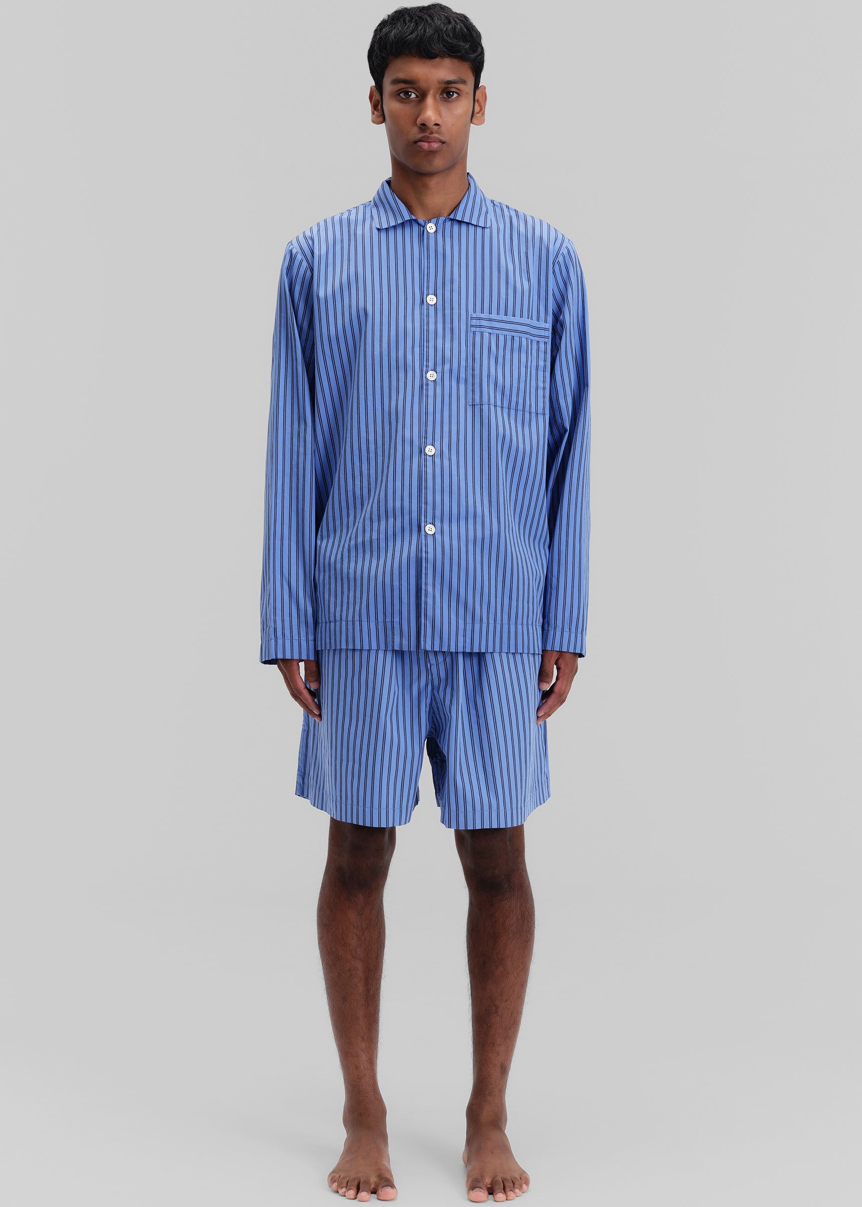Tekla Poplin Pyjama Shirt - Boro Stripes - 7 - [gender-male]