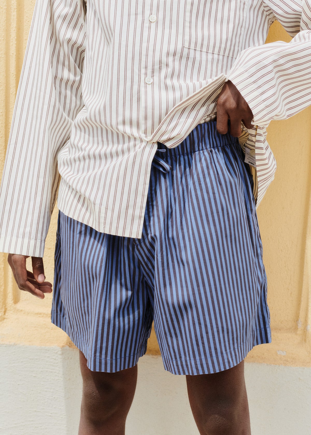 Tekla Poplin Pyjama Shorts - Boro Stripes - 7 - [gender-male]