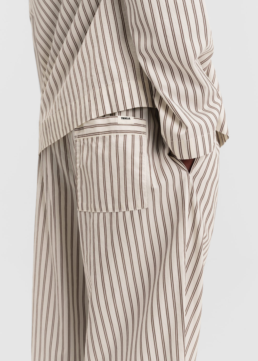 Tekla Poplin Pyjama Pants - Hopper Stripes