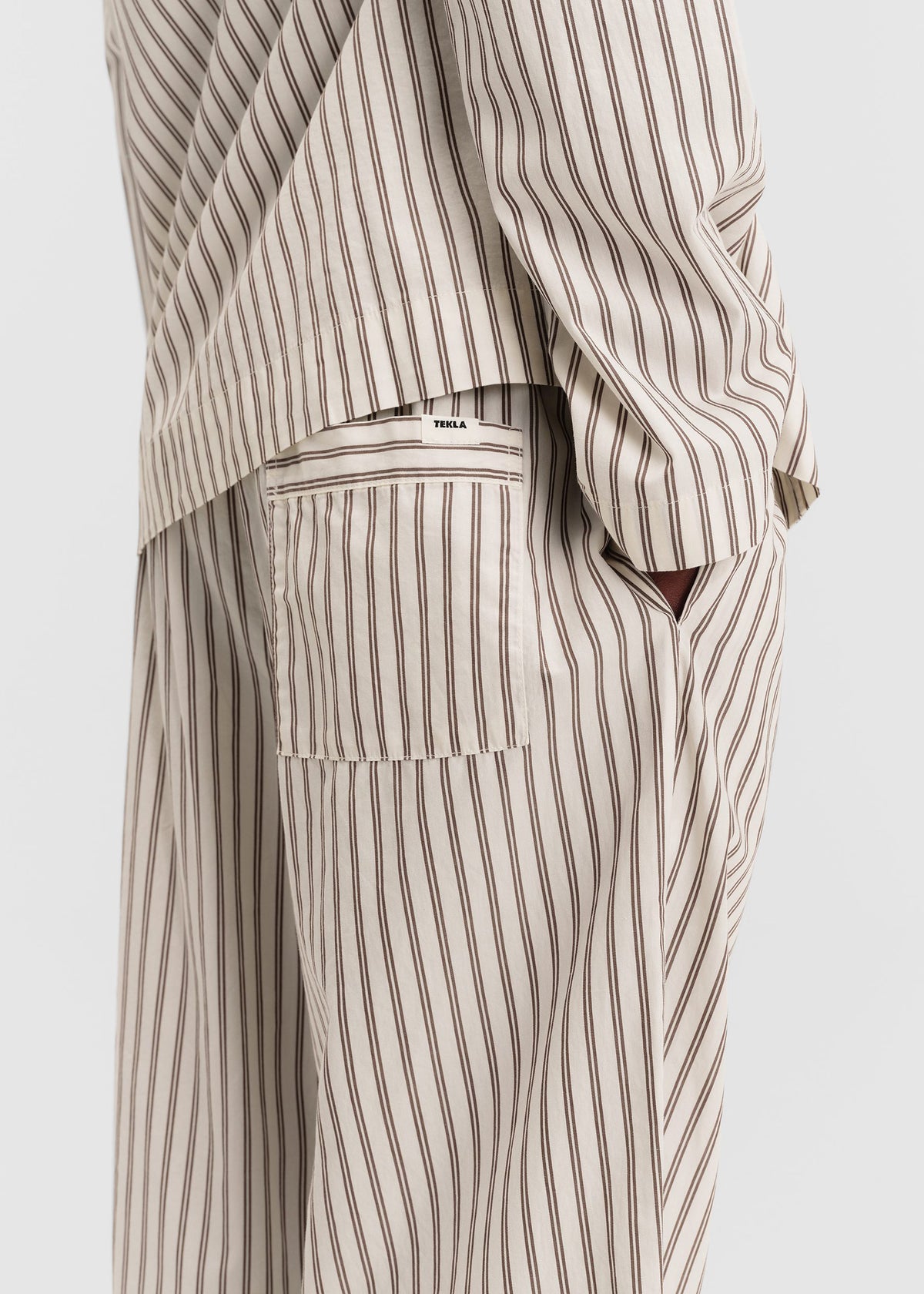 Tekla Poplin Pyjama Pants - Hopper Stripes - 3
