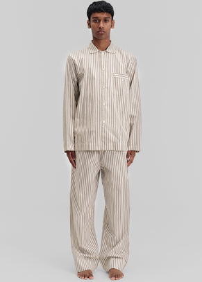 Tekla Poplin Pyjama Pants - Hopper Stripes