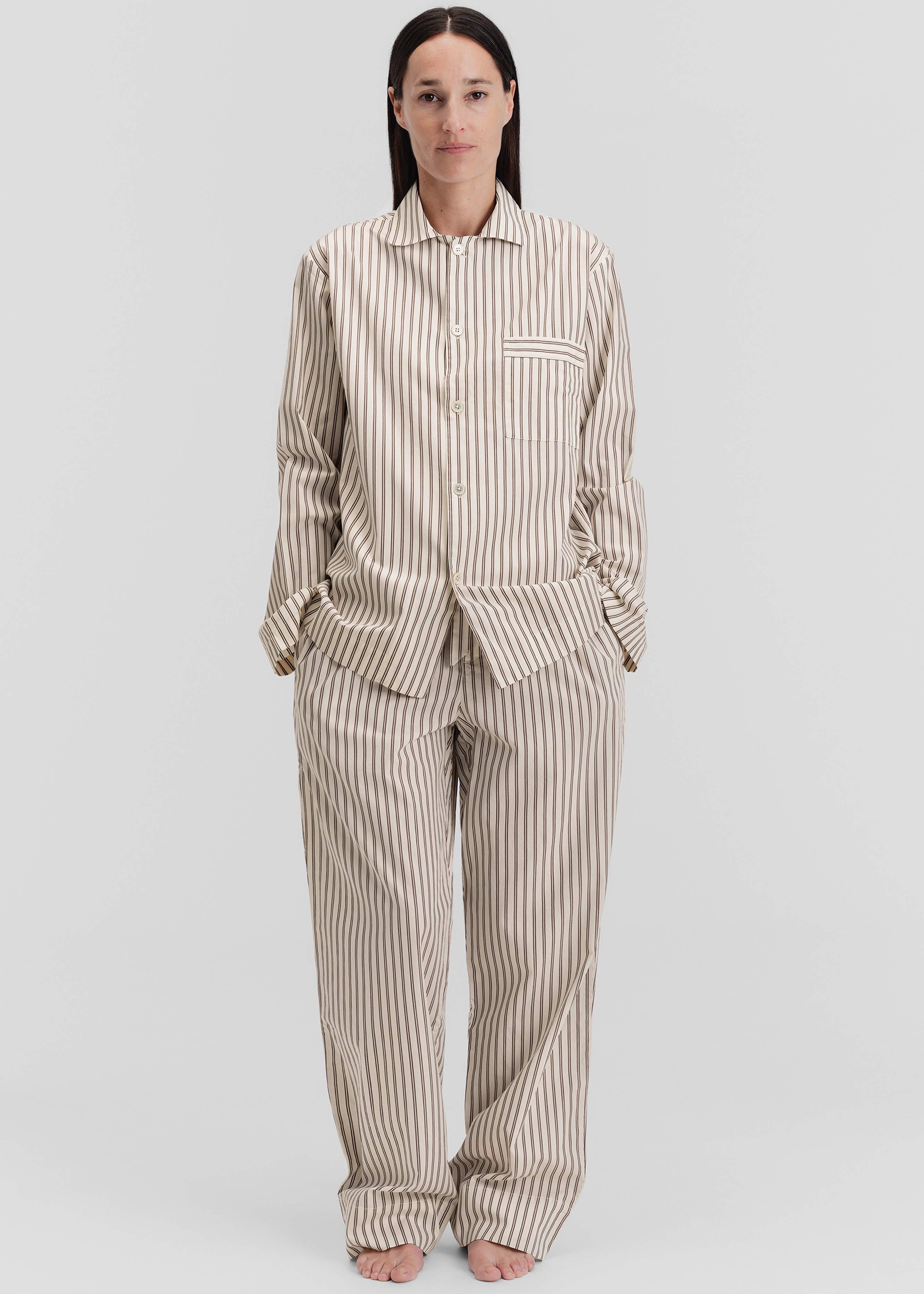 Tekla Poplin Pyjama Pants - Needle Stripes – The Frankie Shop