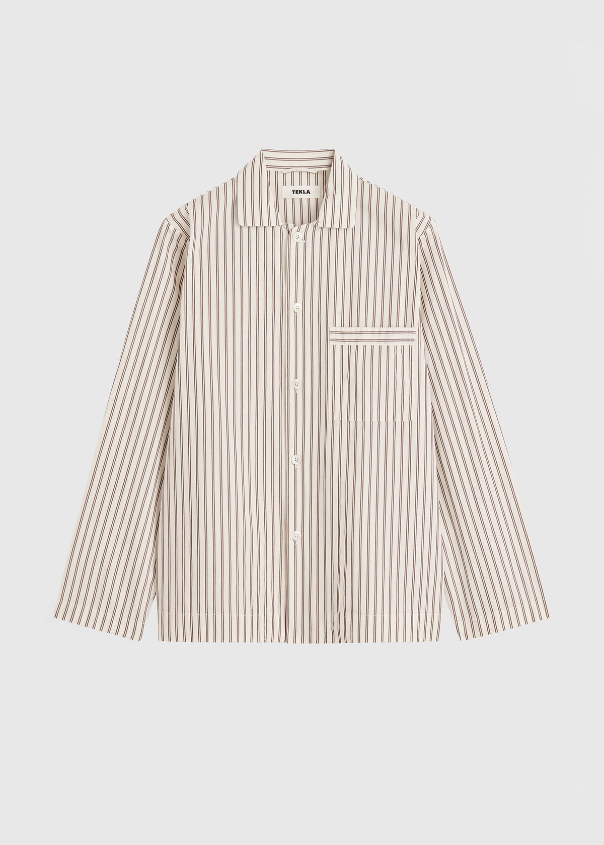 Tekla Poplin Pyjama Shirt - Hopper Stripes - 13
