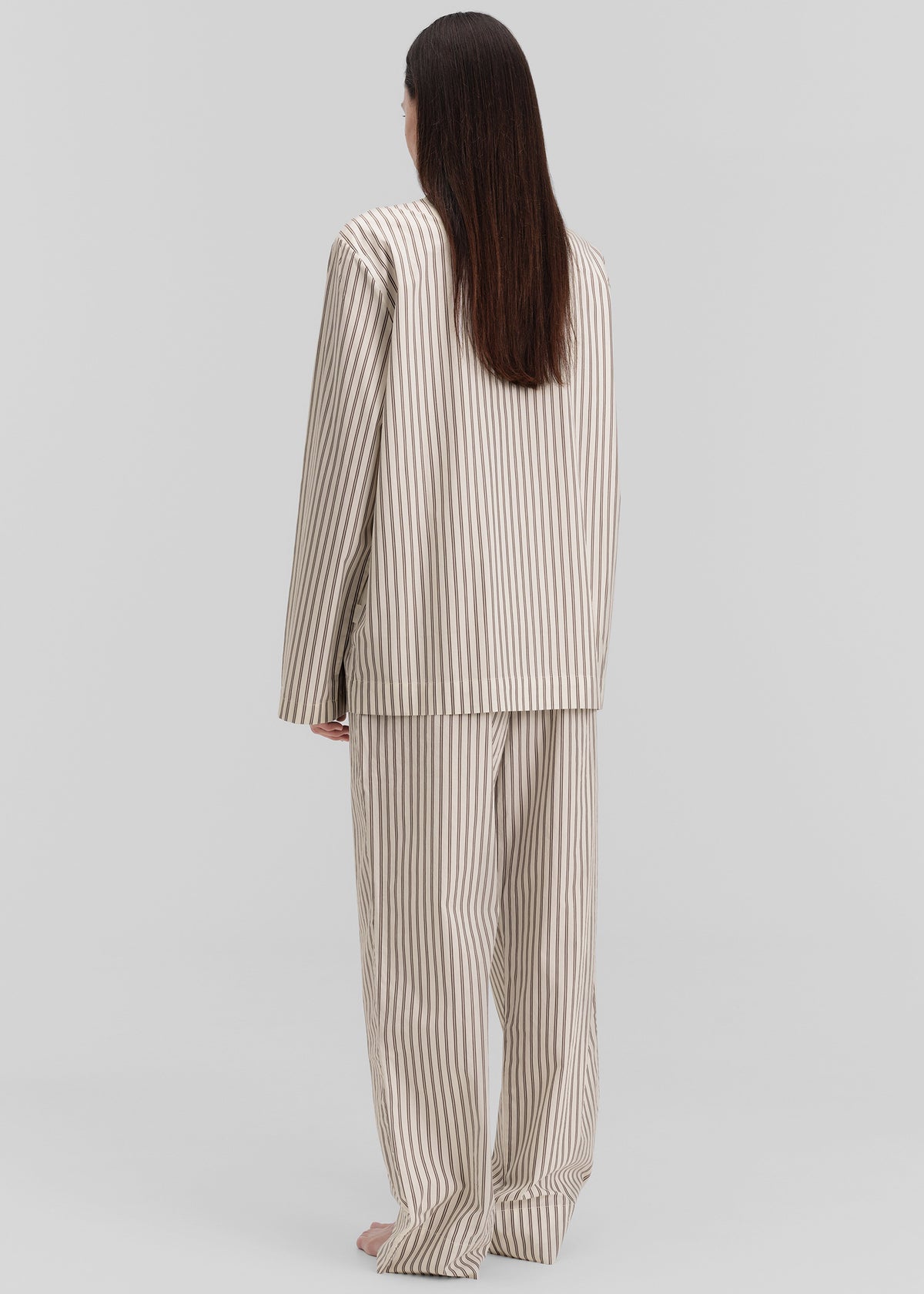 Tekla Poplin Pyjama Shirt - Hopper Stripes - 12