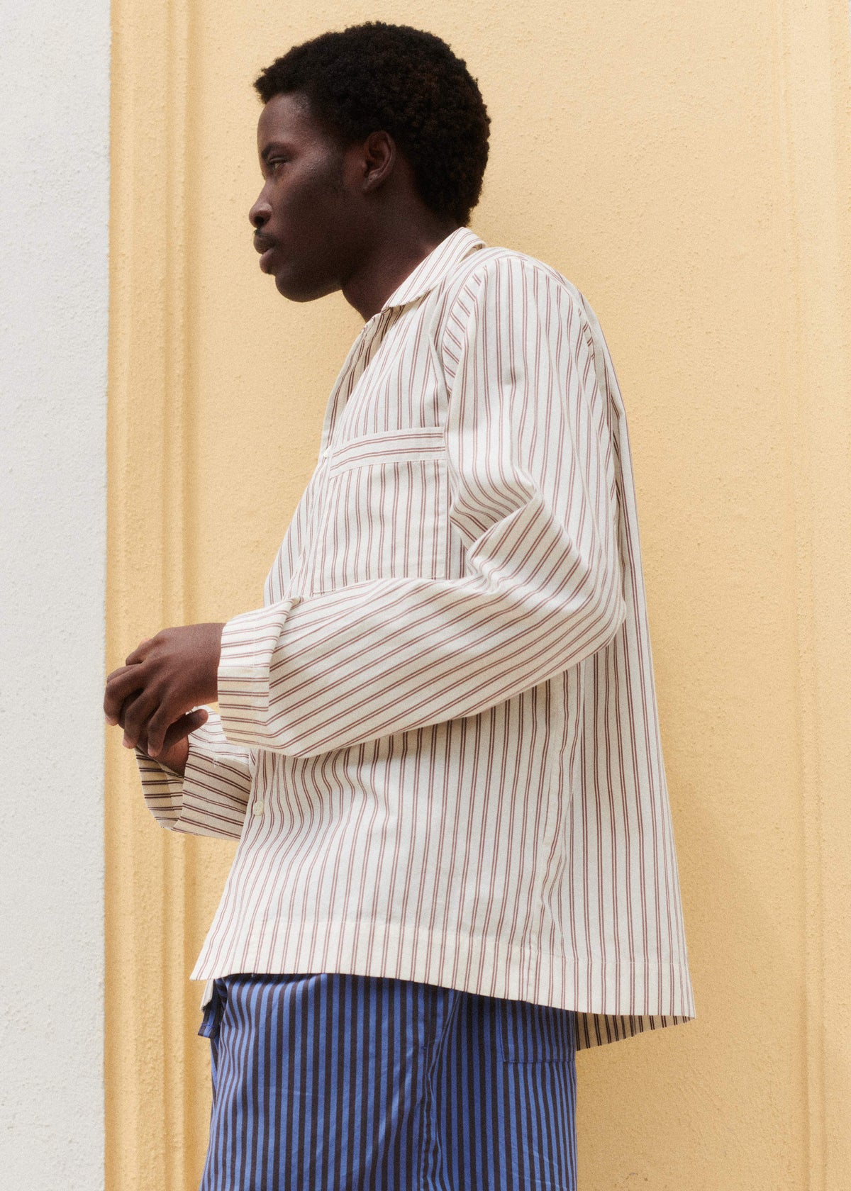 Tekla Poplin Pyjama Shirt - Hopper Stripes - 6 - [gender-male]
