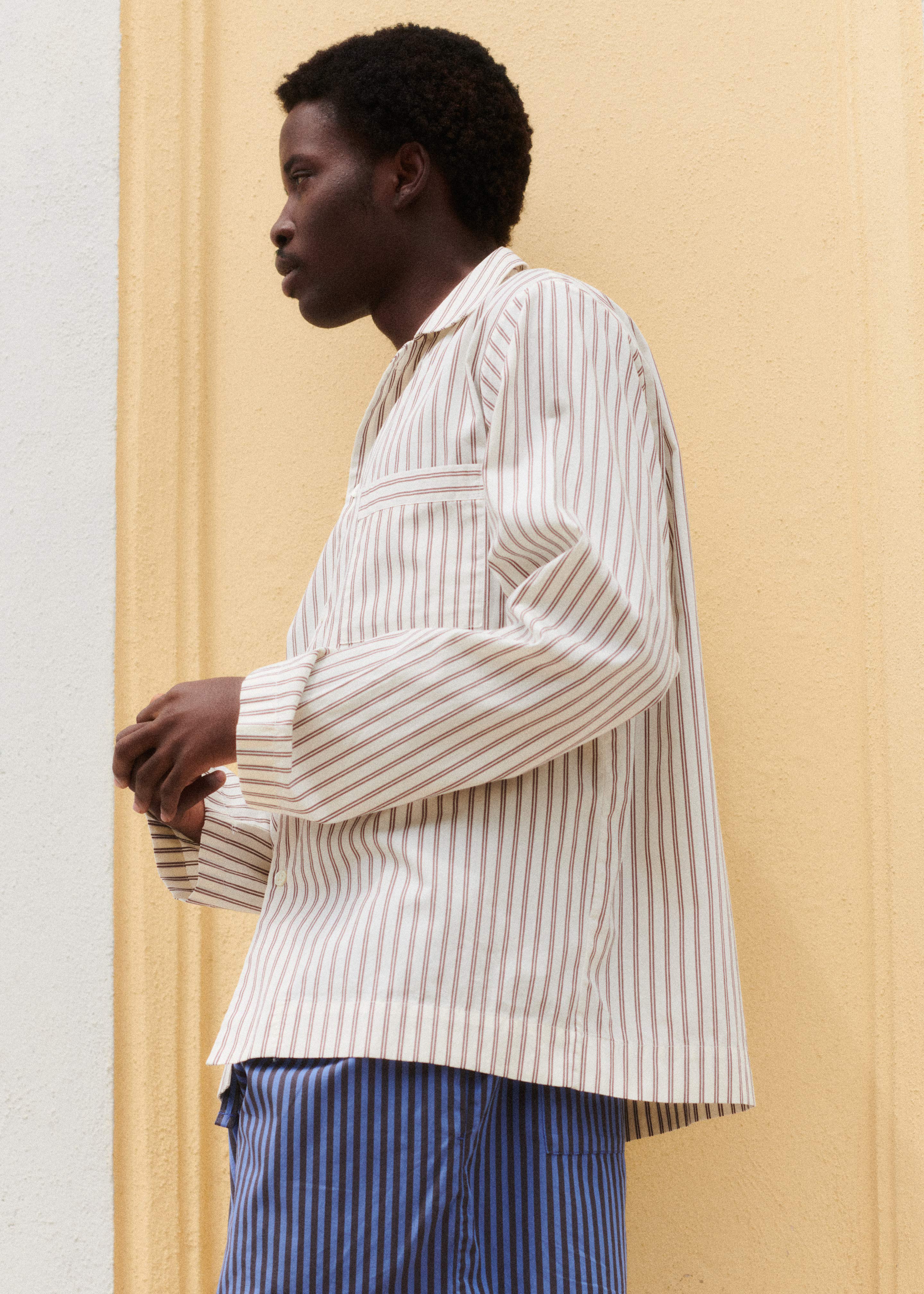 Tekla Poplin Pyjama Shirt - Hopper Stripes - 6 - [gender-male]