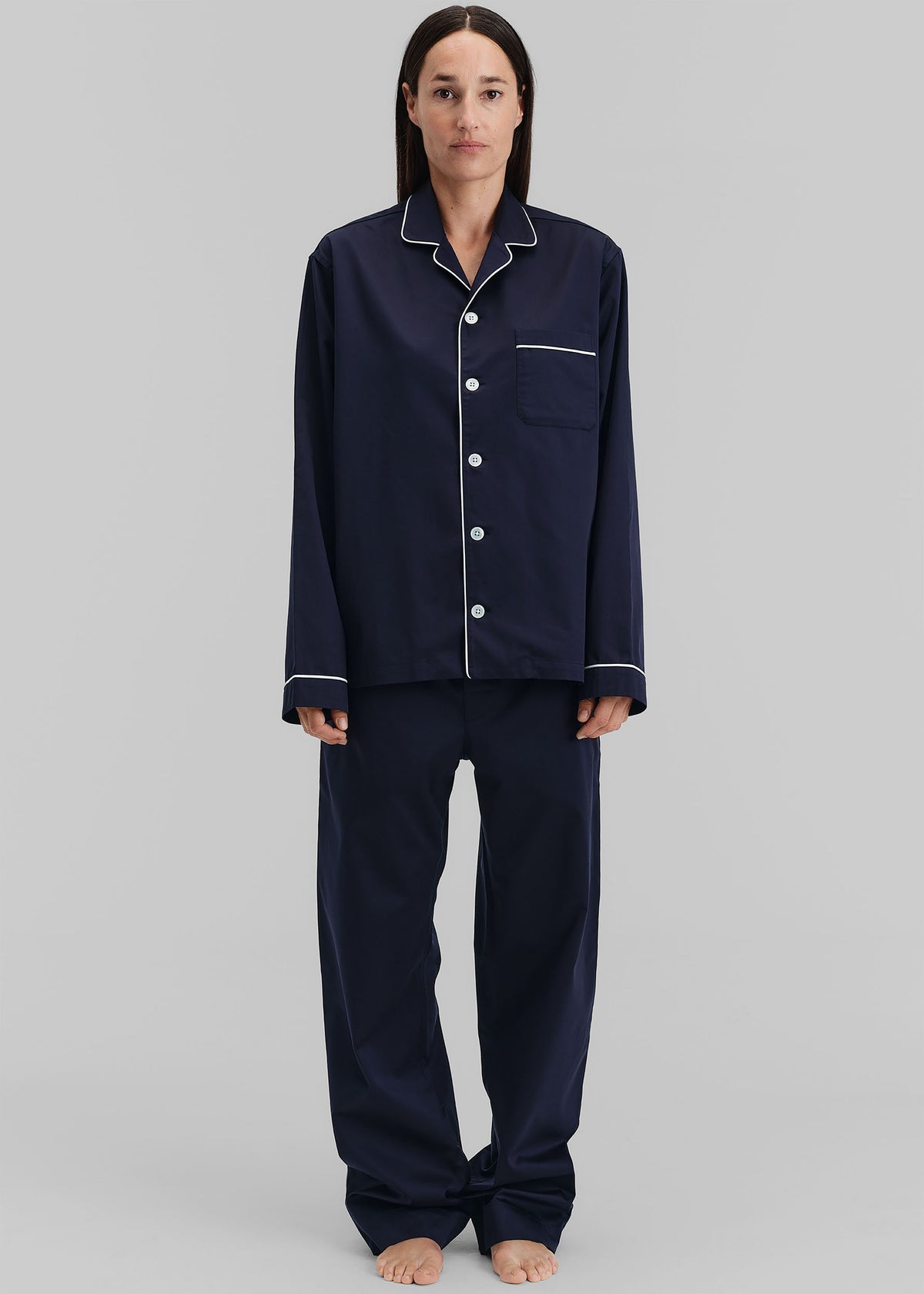 Tekla Sateen Pyjama Shirt - Chelsea - 4