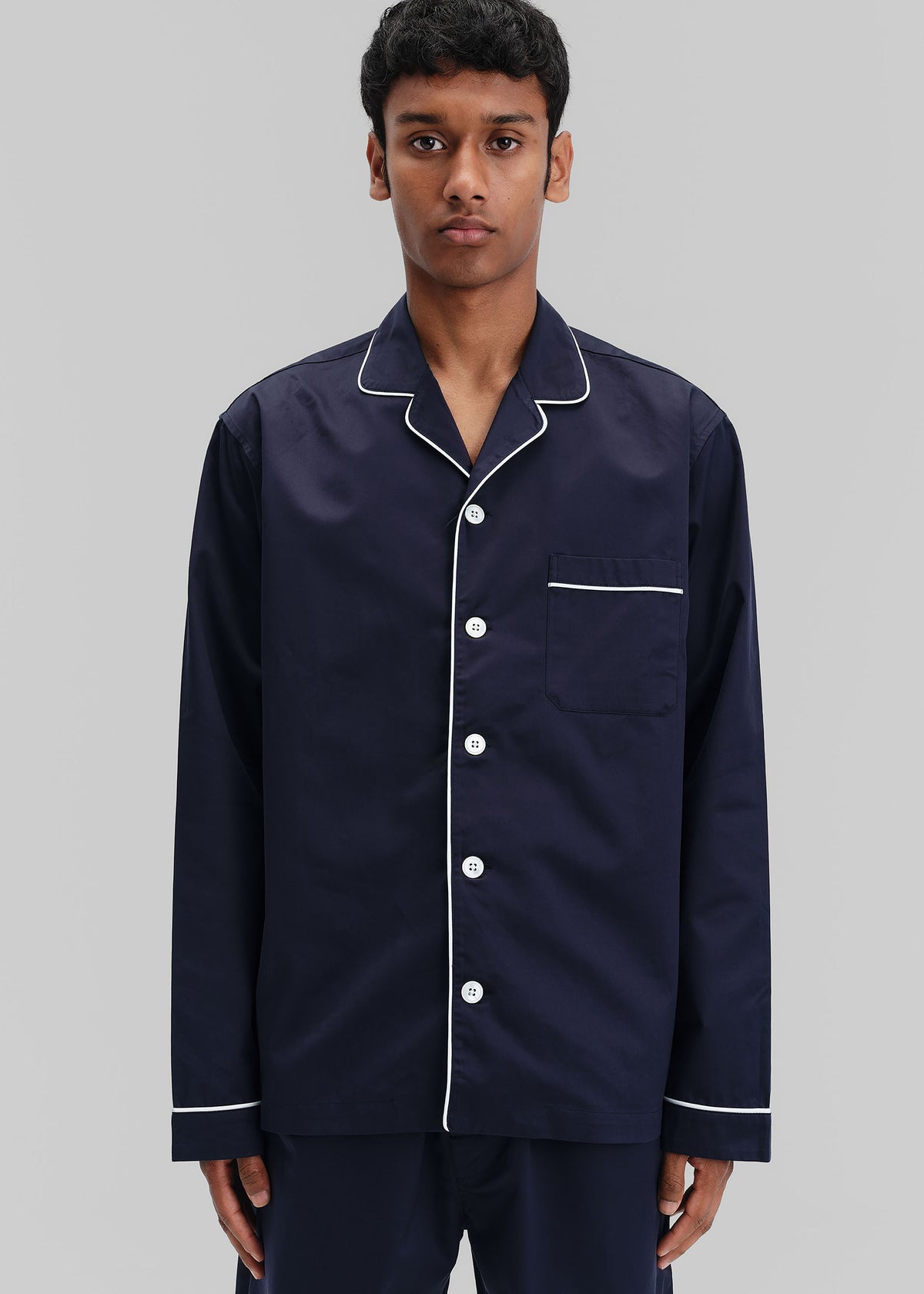 Tekla Sateen Pyjama Shirt - Chelsea - 8 - [gender-male]