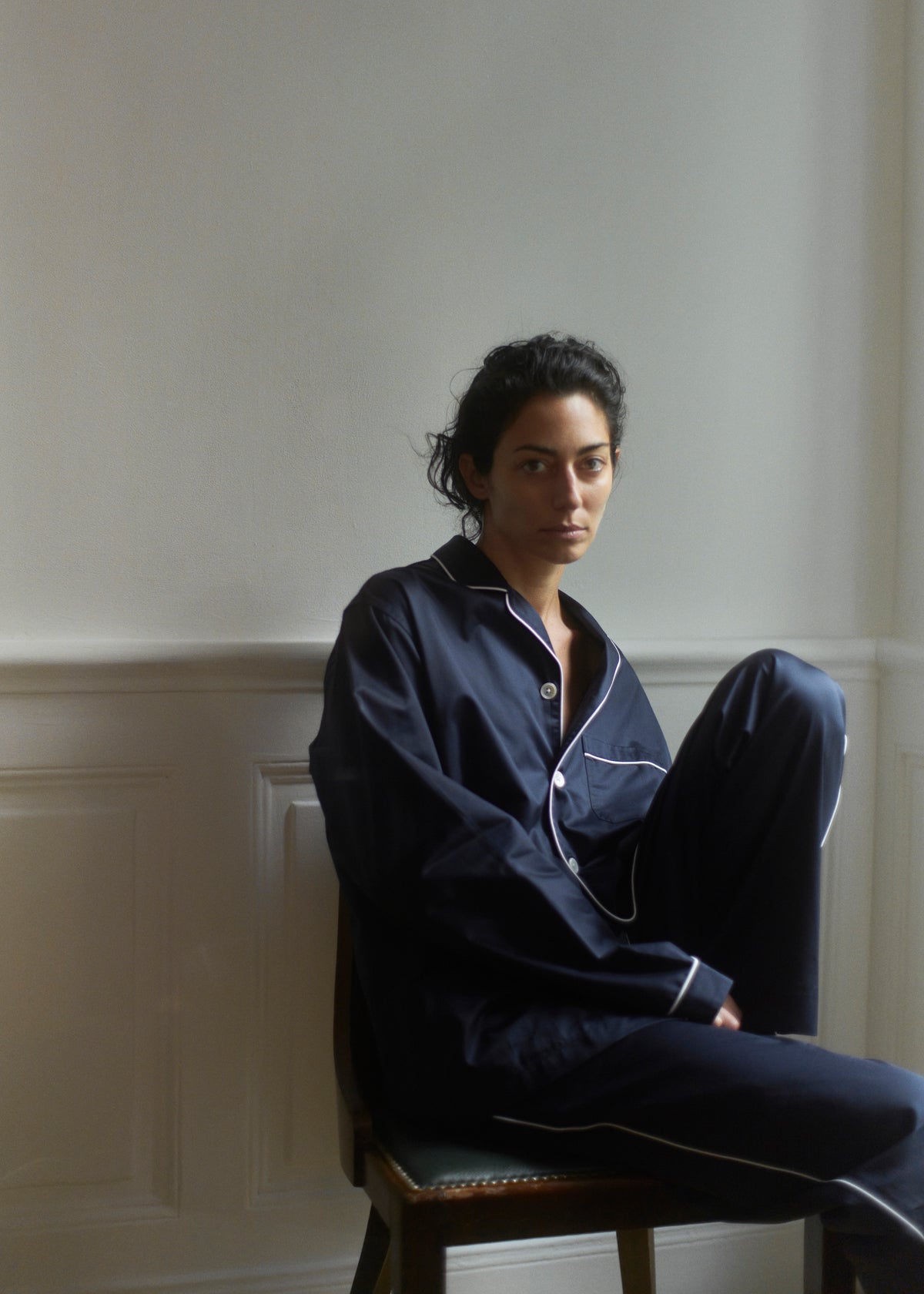 Tekla Sateen Pyjama Shirt - Chelsea - 1