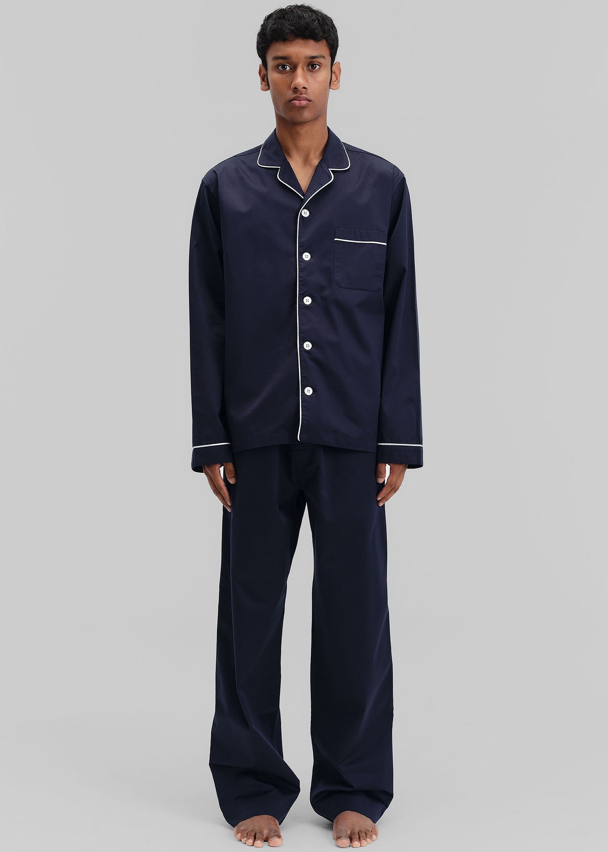 Tekla Sateen Pyjama Shirt - Chelsea - 7