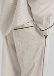Tekla Sateen Pyjama Pants - Brown Pinstripe