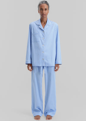 Tekla Sateen Pyjama Pants - Polo Stripes