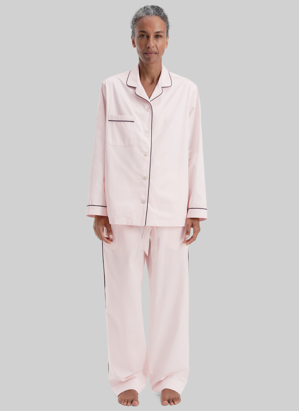 Tekla Sateen Pyjama Shirt - Porter - 9