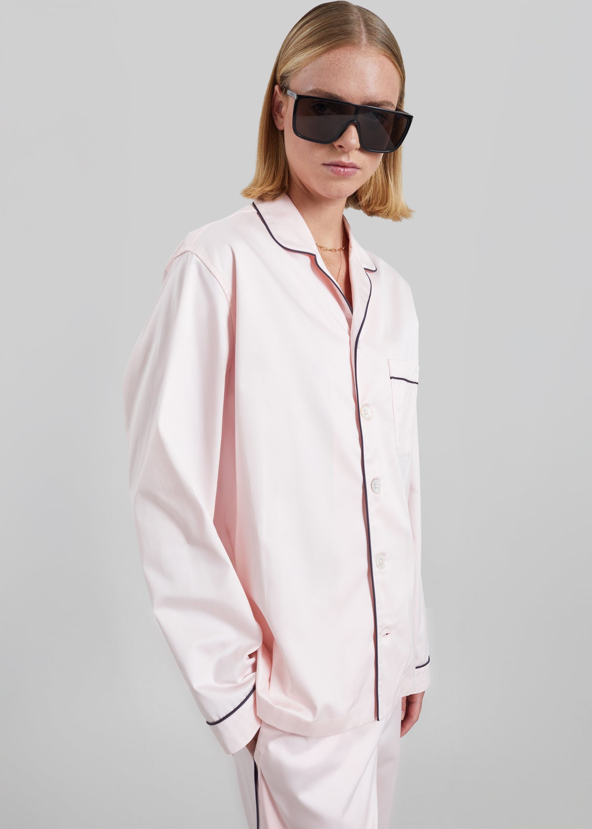 Tekla Sateen Pyjama Shirt - Porter - 1