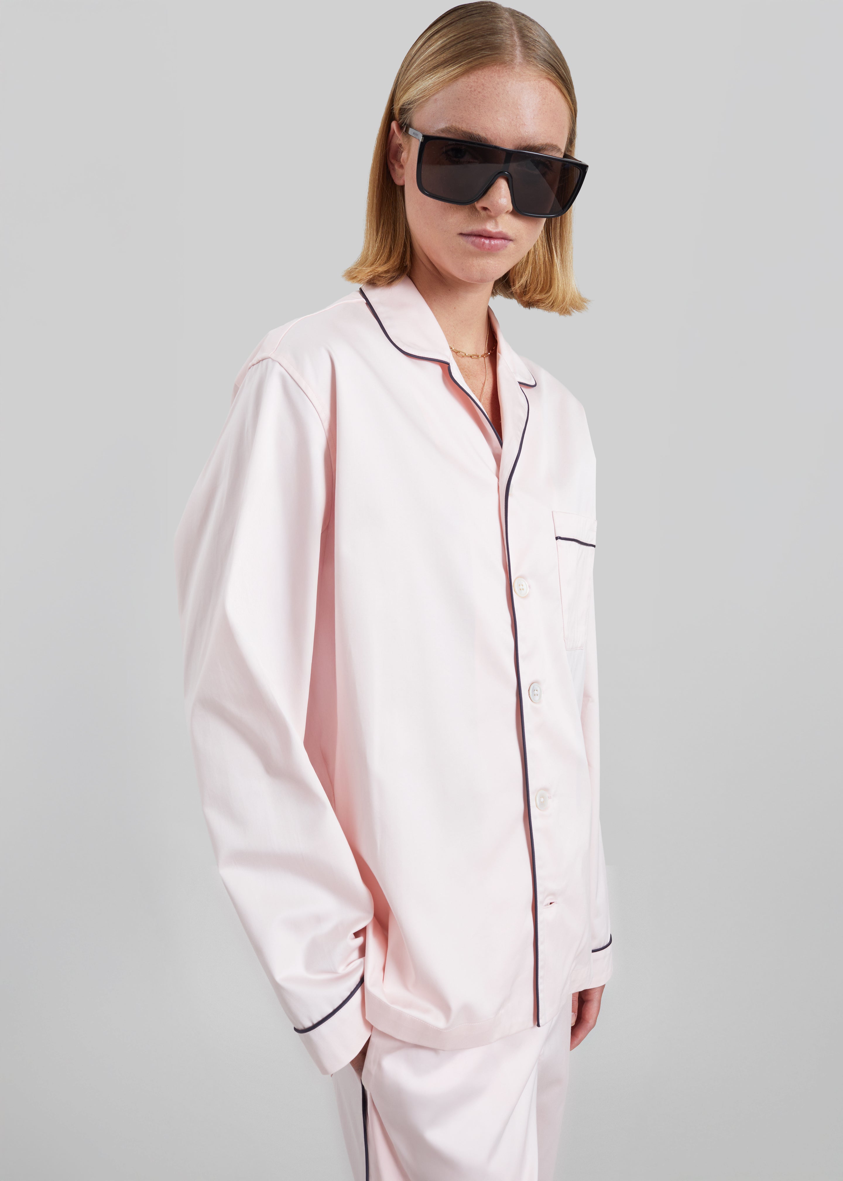Tekla Sateen Pyjama Shirt - Porter - 1