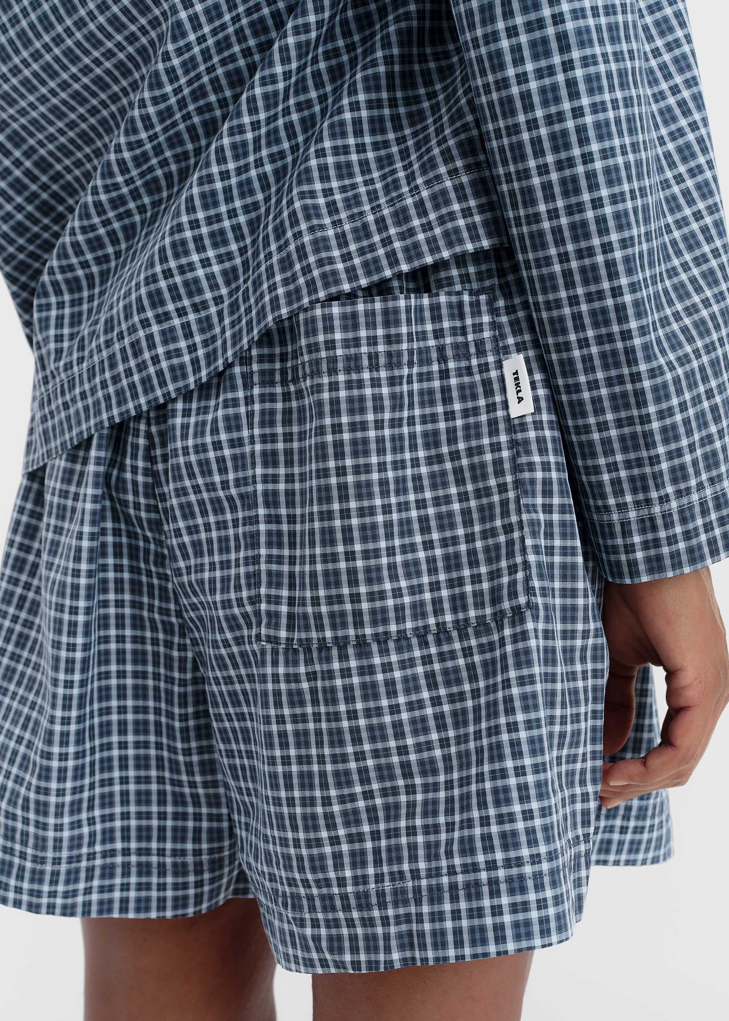 Tekla Fine Twill Shorts - Lanegan Checks - 4