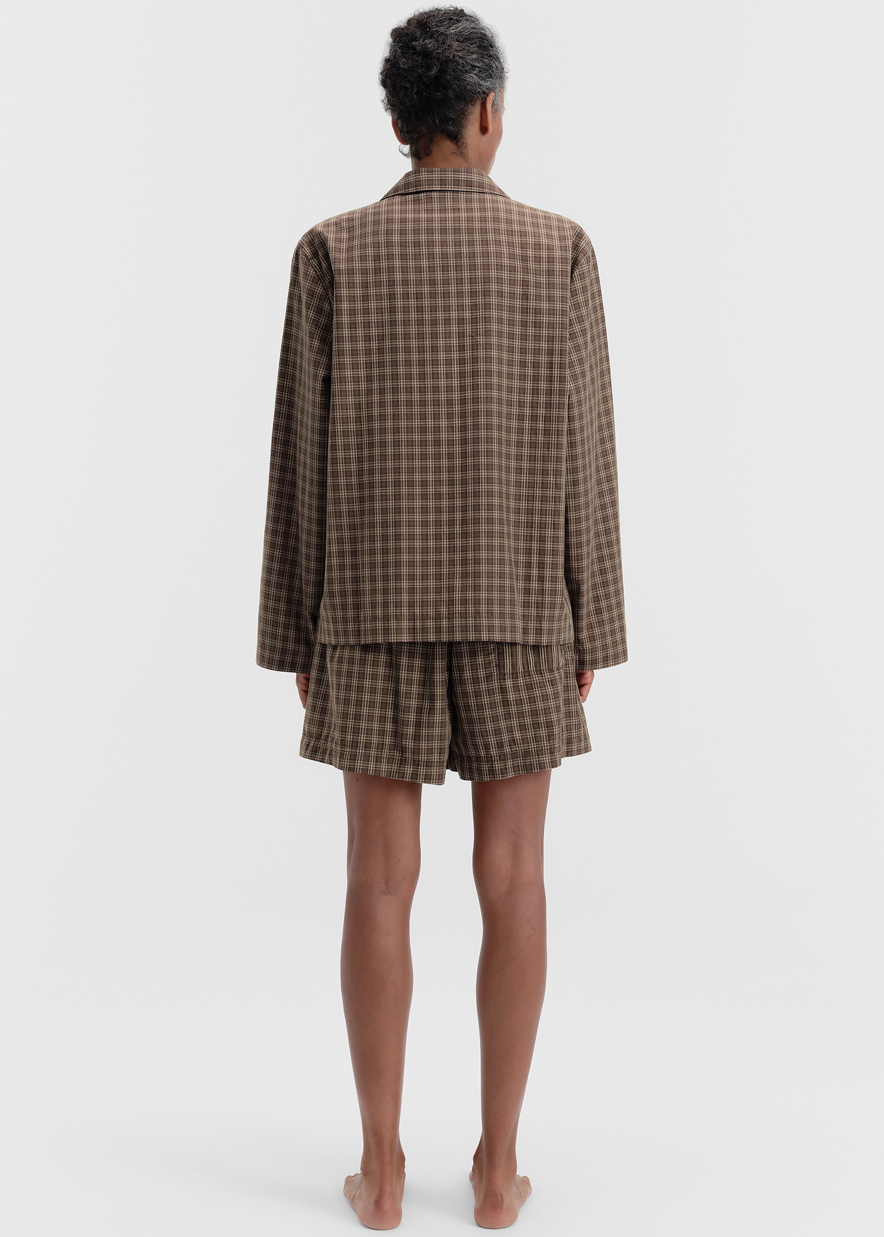 Tekla Fine Twill Shorts - Serra Checks - 5