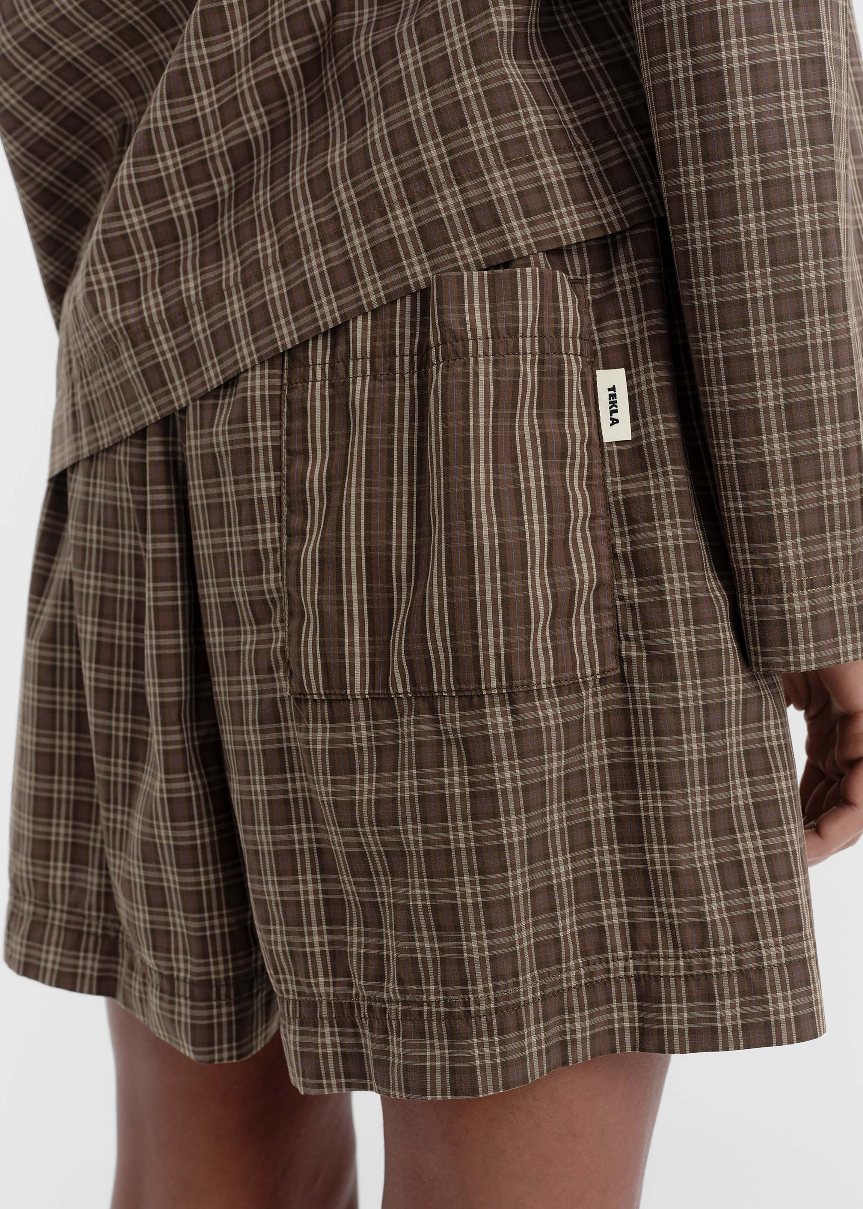 Tekla Fine Twill Shorts - Serra Checks - 2
