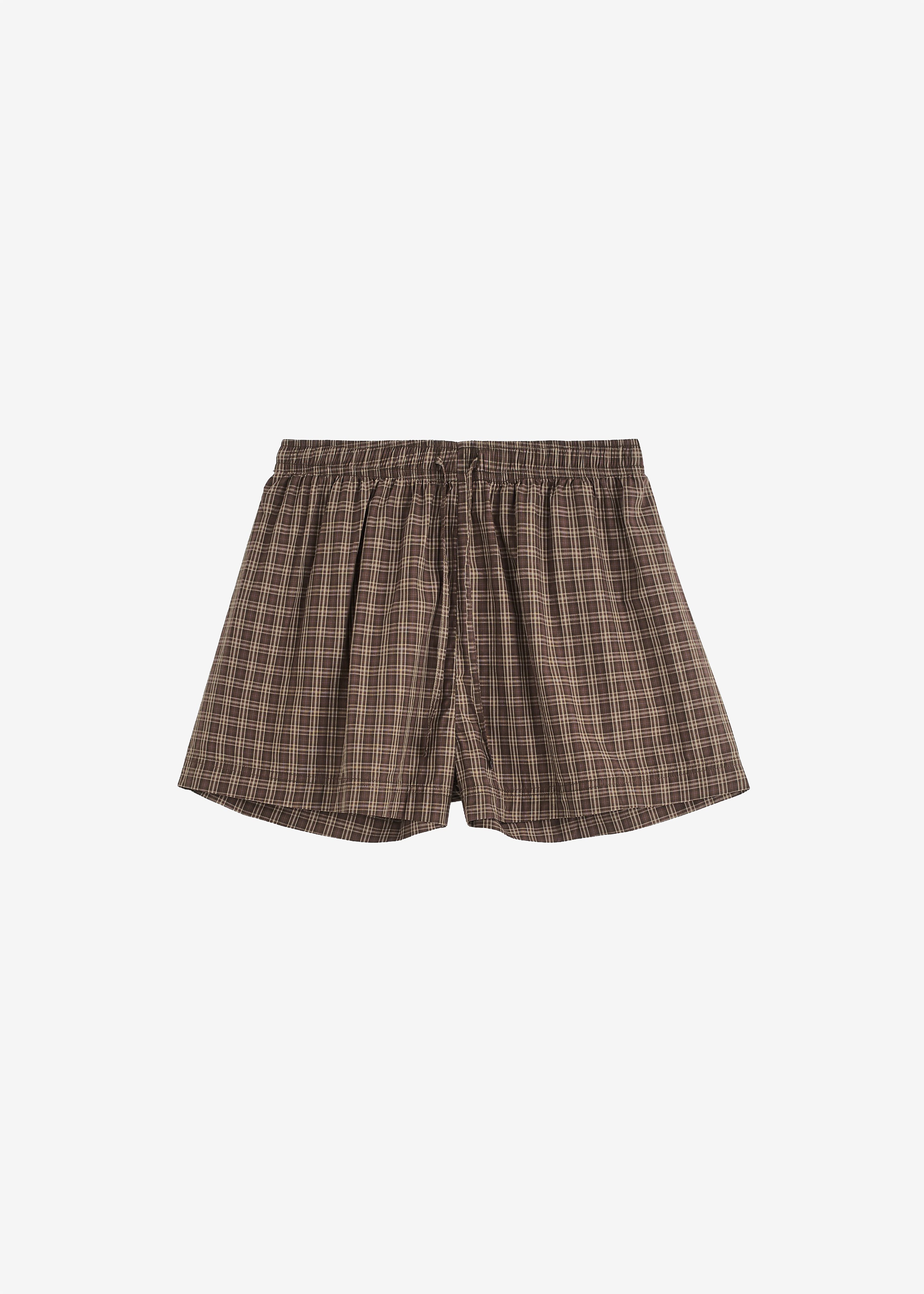 Tekla Fine Twill Shorts - Serra Checks – The Frankie Shop