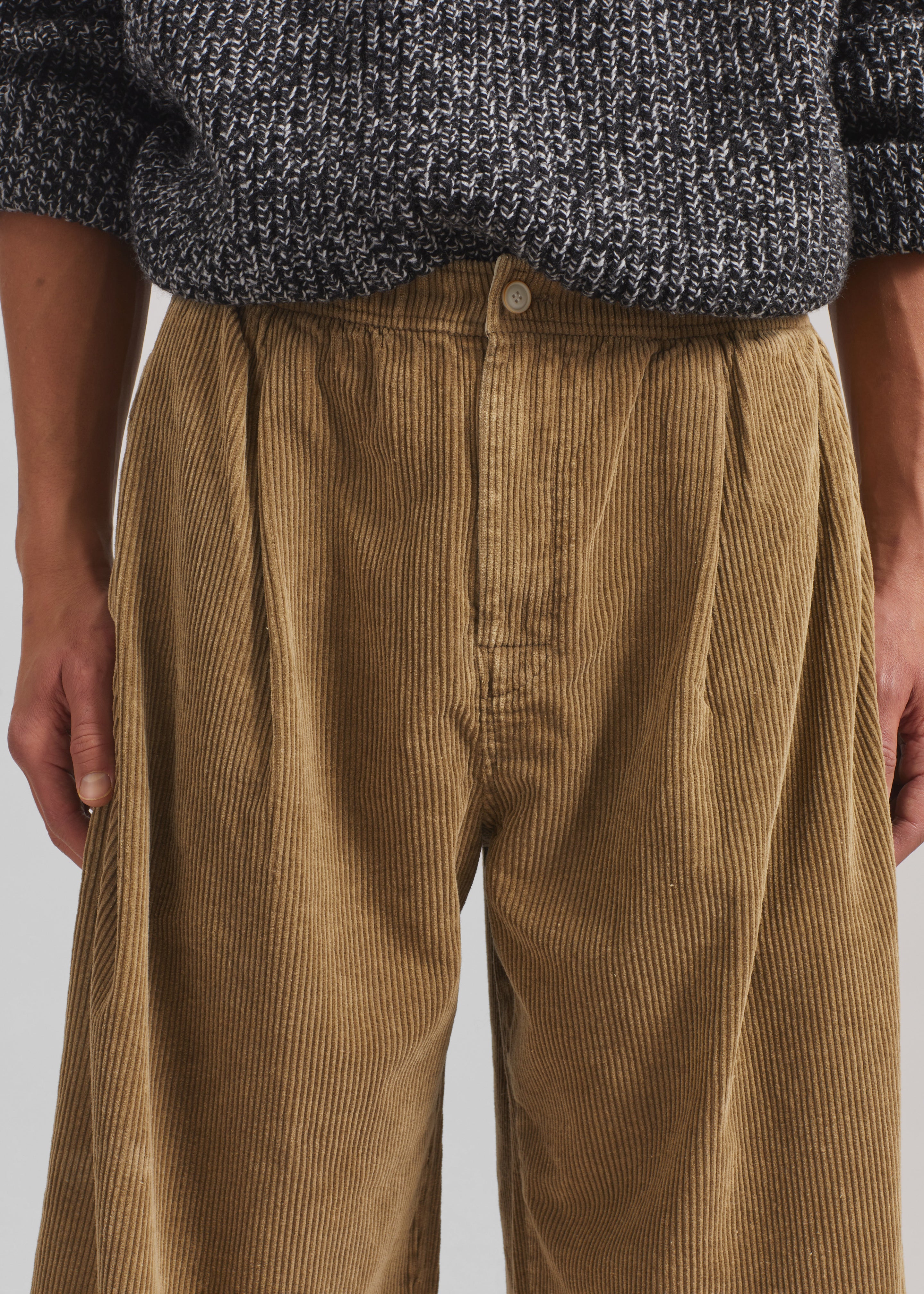 Telfer Corduroy Balloon Pants - Beige - 4