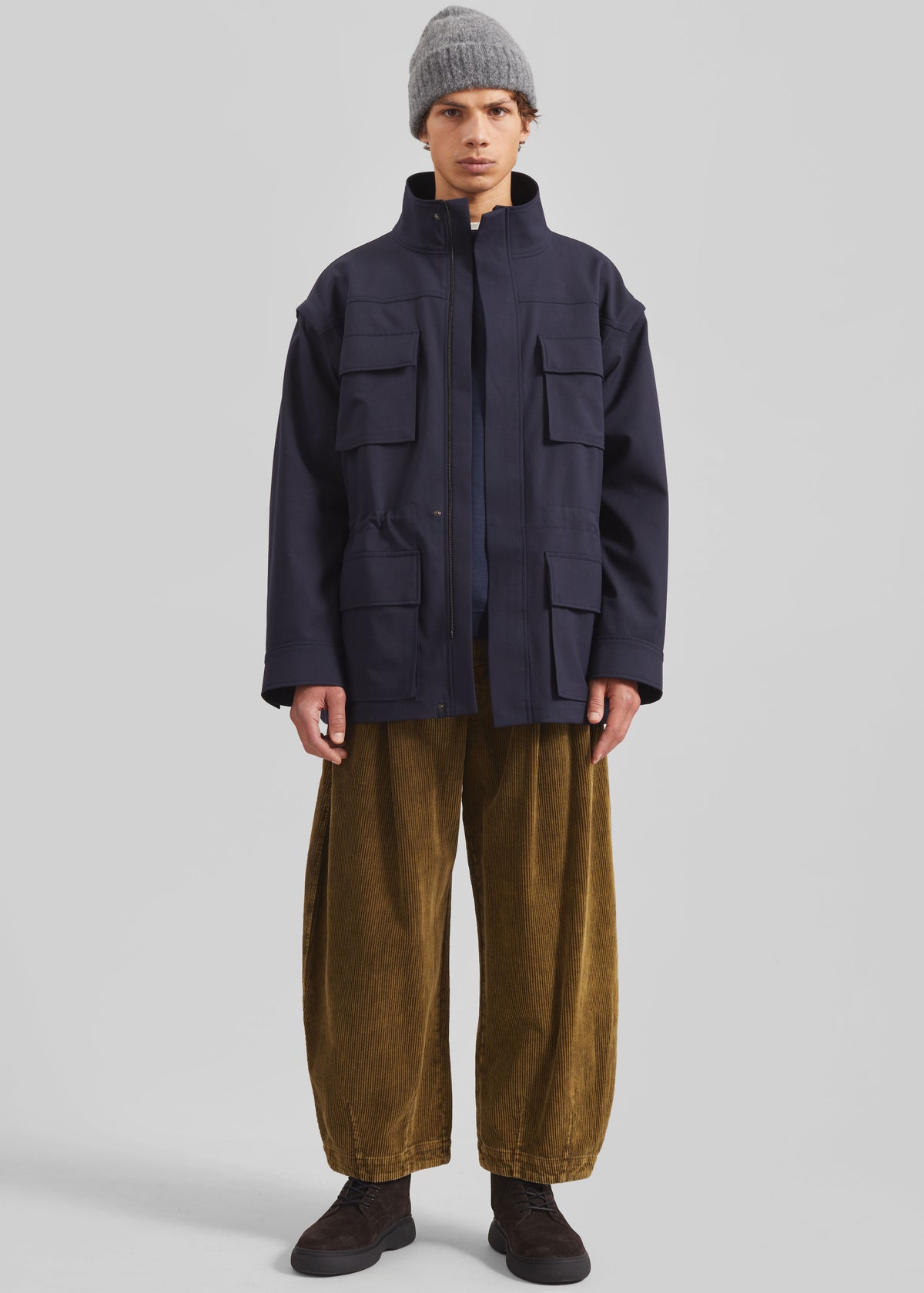 Telfer Corduroy Balloon Pants - Dark Olive - 5