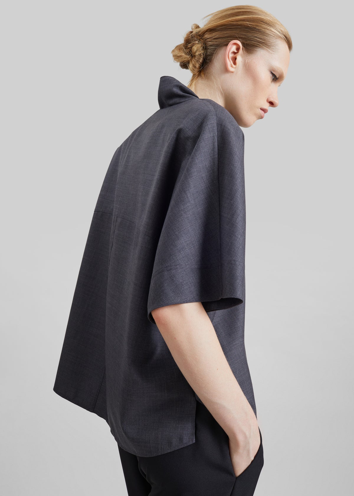 Telluride Draped Top - Dark Grey