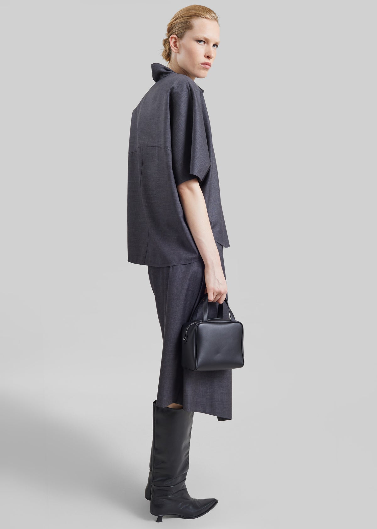Telluride Draped Top - Dark Grey