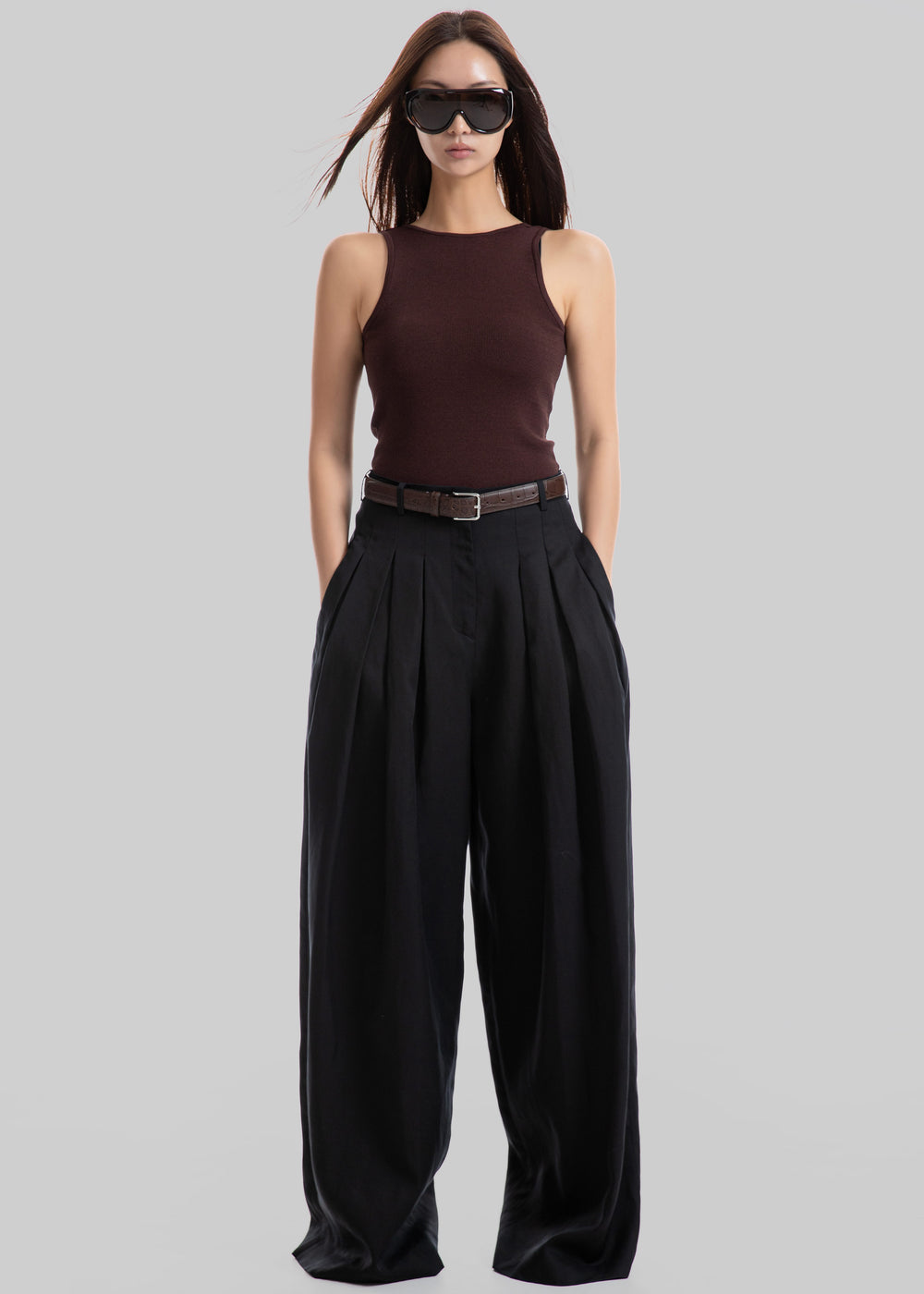 Temse Backless Knit Top - Burgundy