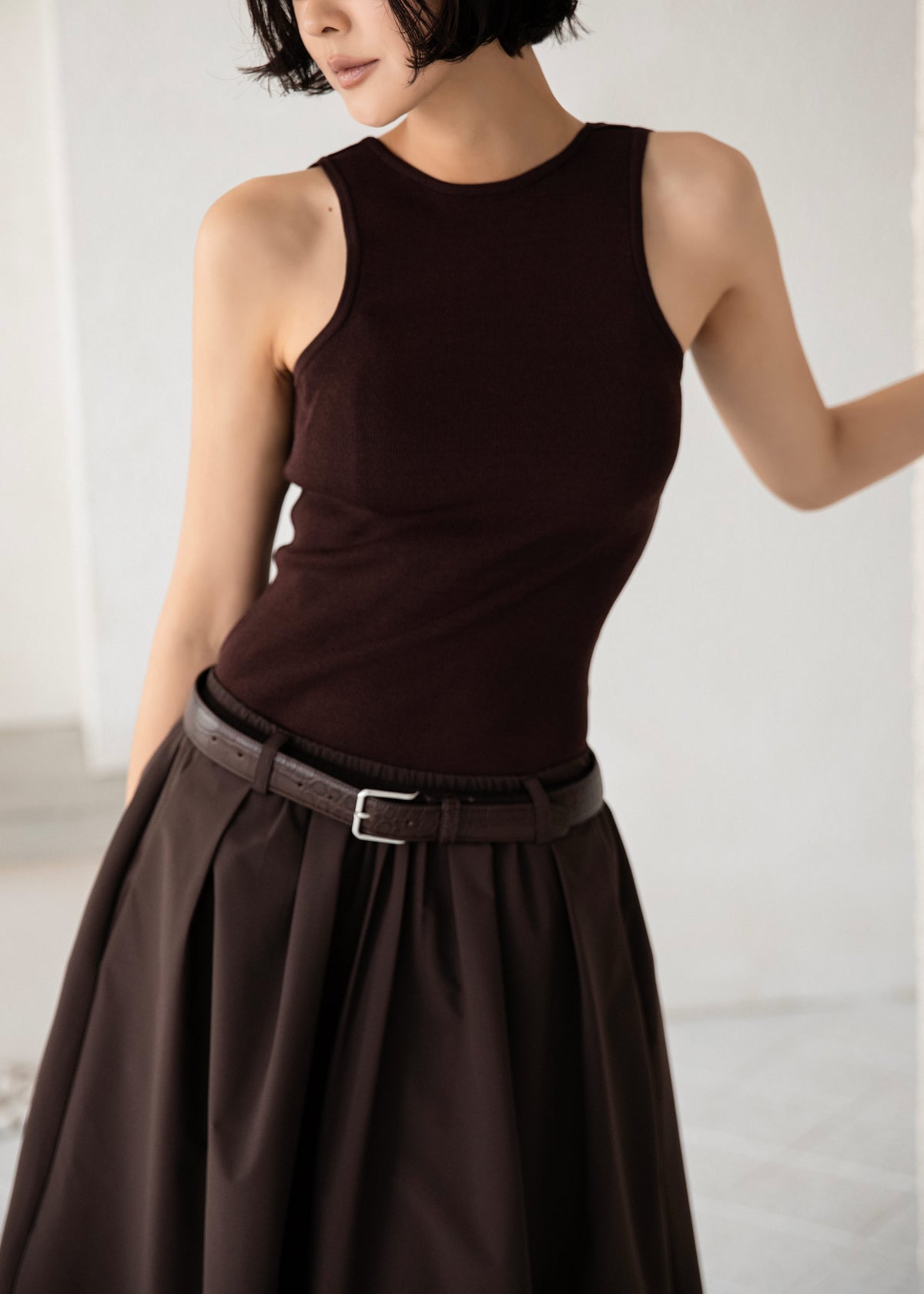Temse Backless Knit Top - Burgundy - 5