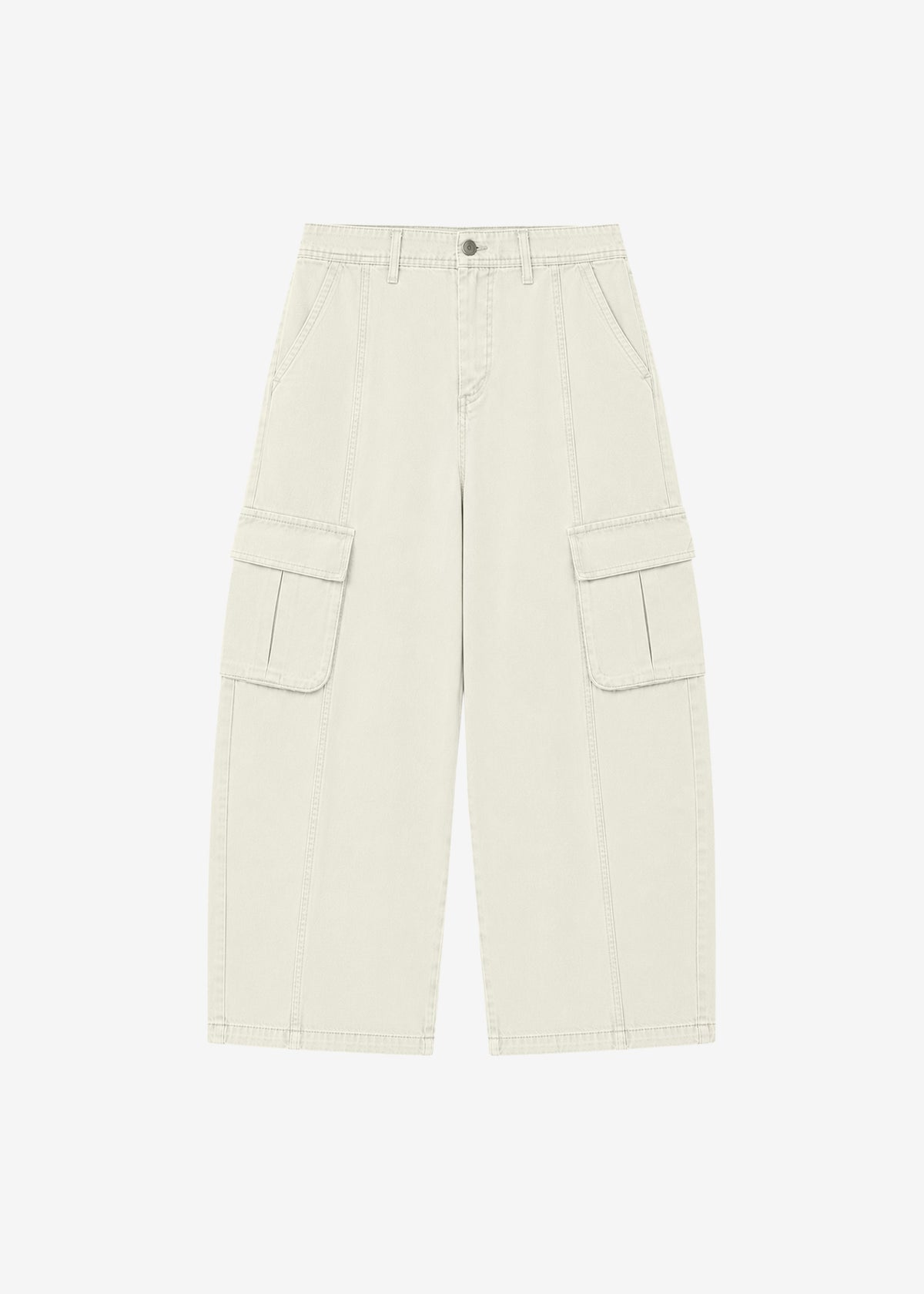 Terence Curved Cargo Pants - Light Beige - 10