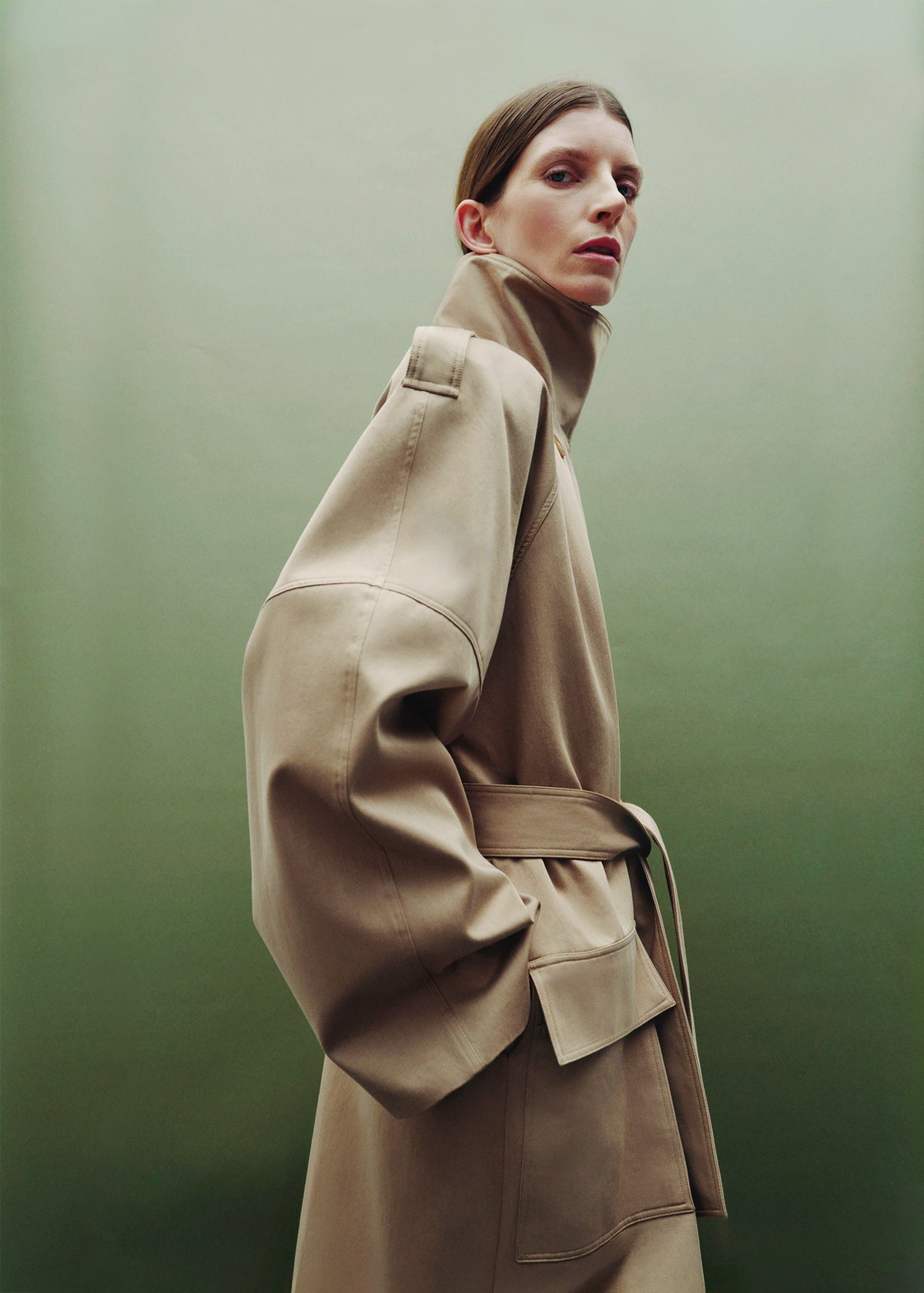 Tess Midi Short Trench - Beige