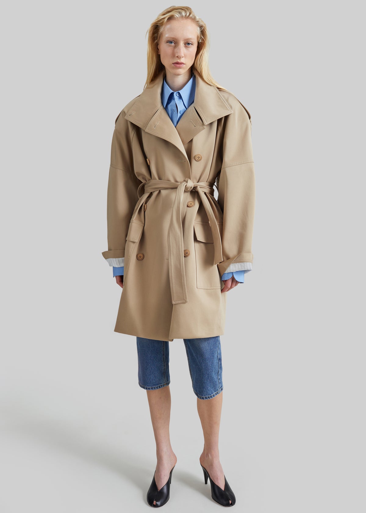Shop the look image for Tess Midi Short Trench - Beige