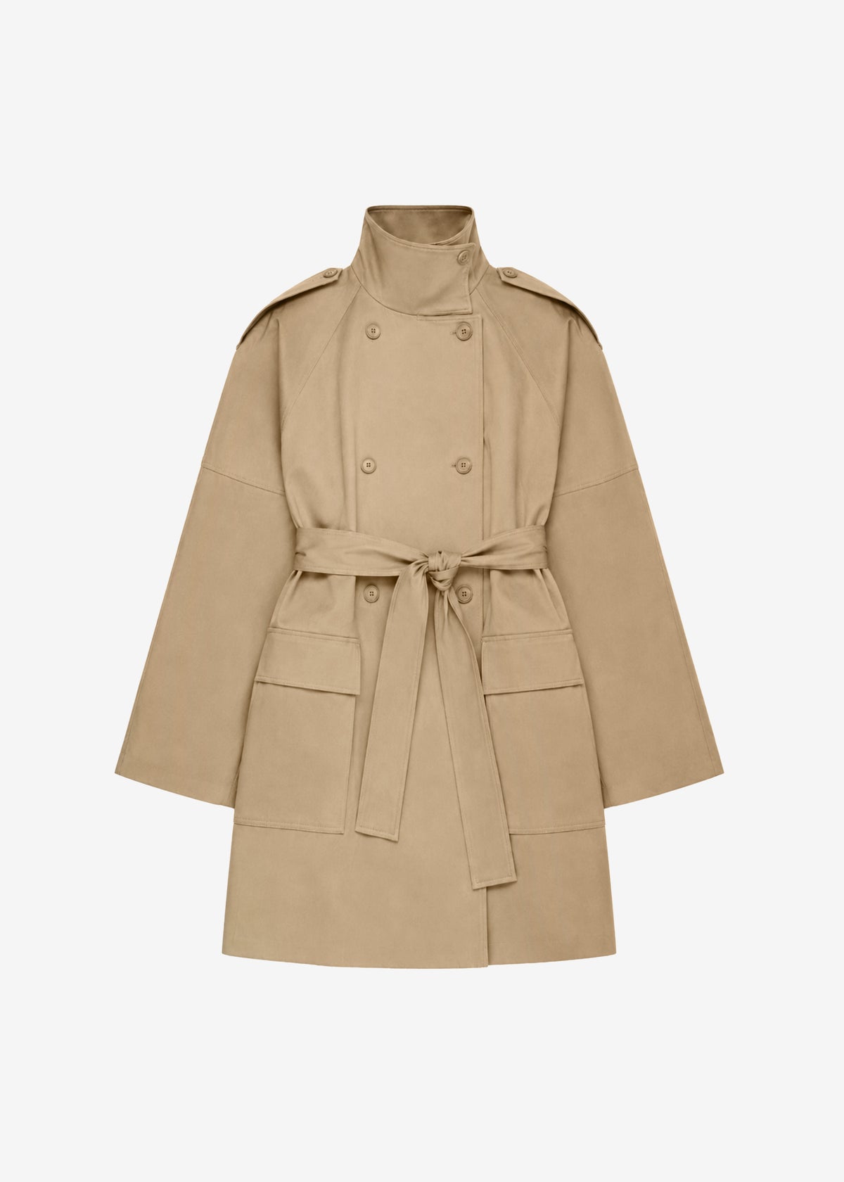 Tess Midi Short Trench - Beige