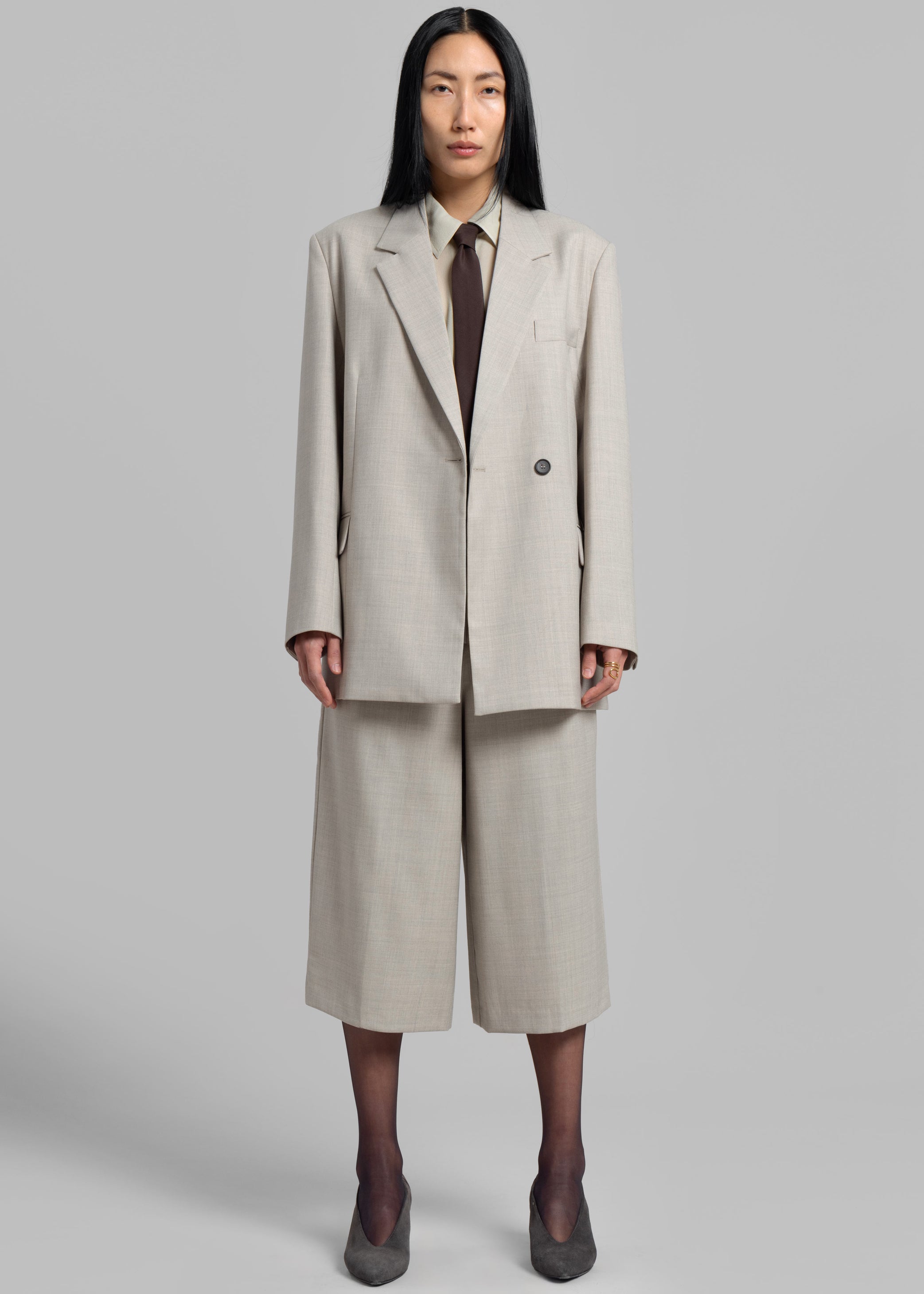 Shop the look image for Tessa Wool Blazer - Beige