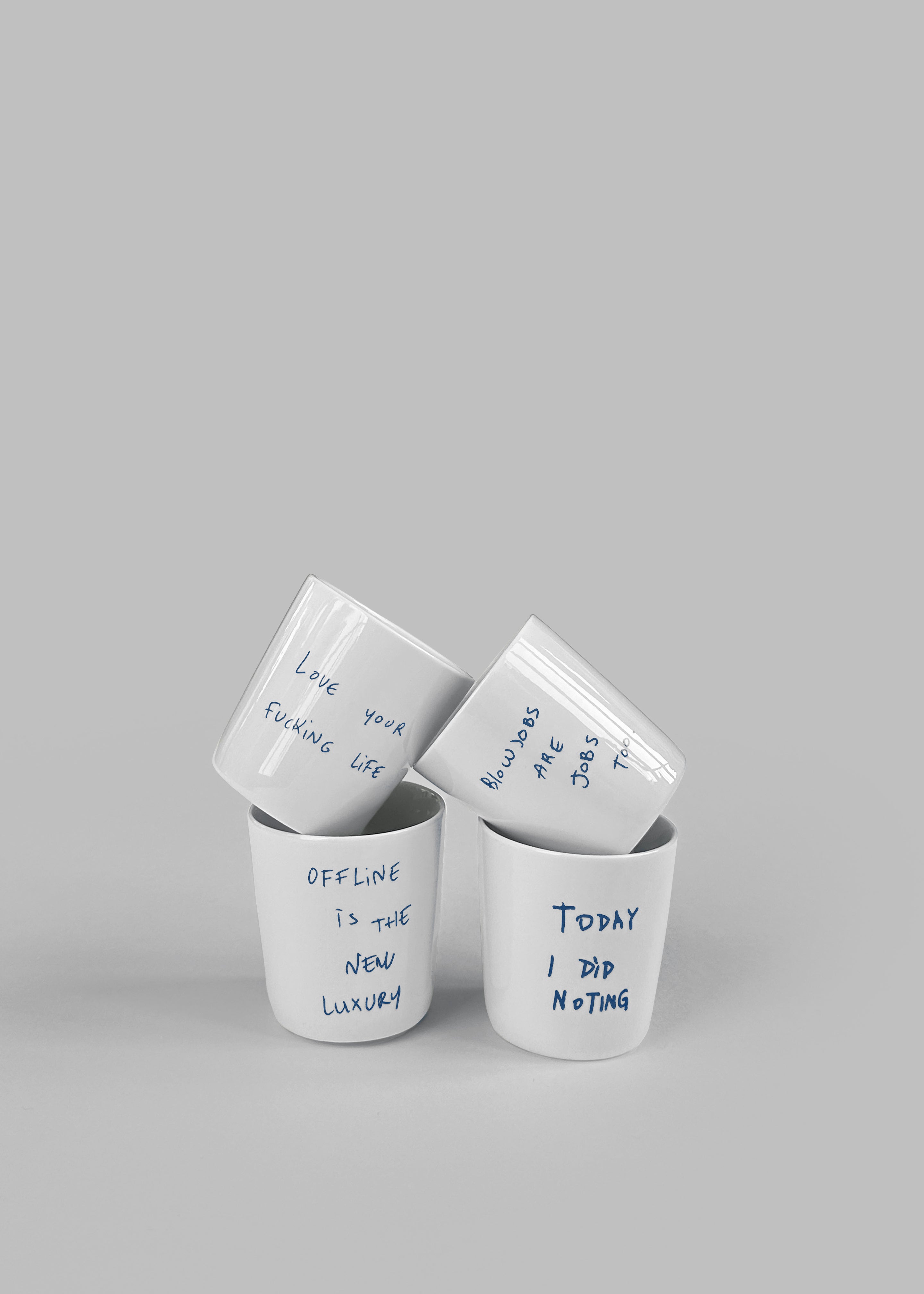 TFS x Thomas Lélu Jobs Espresso Cup - White/Blue - 3