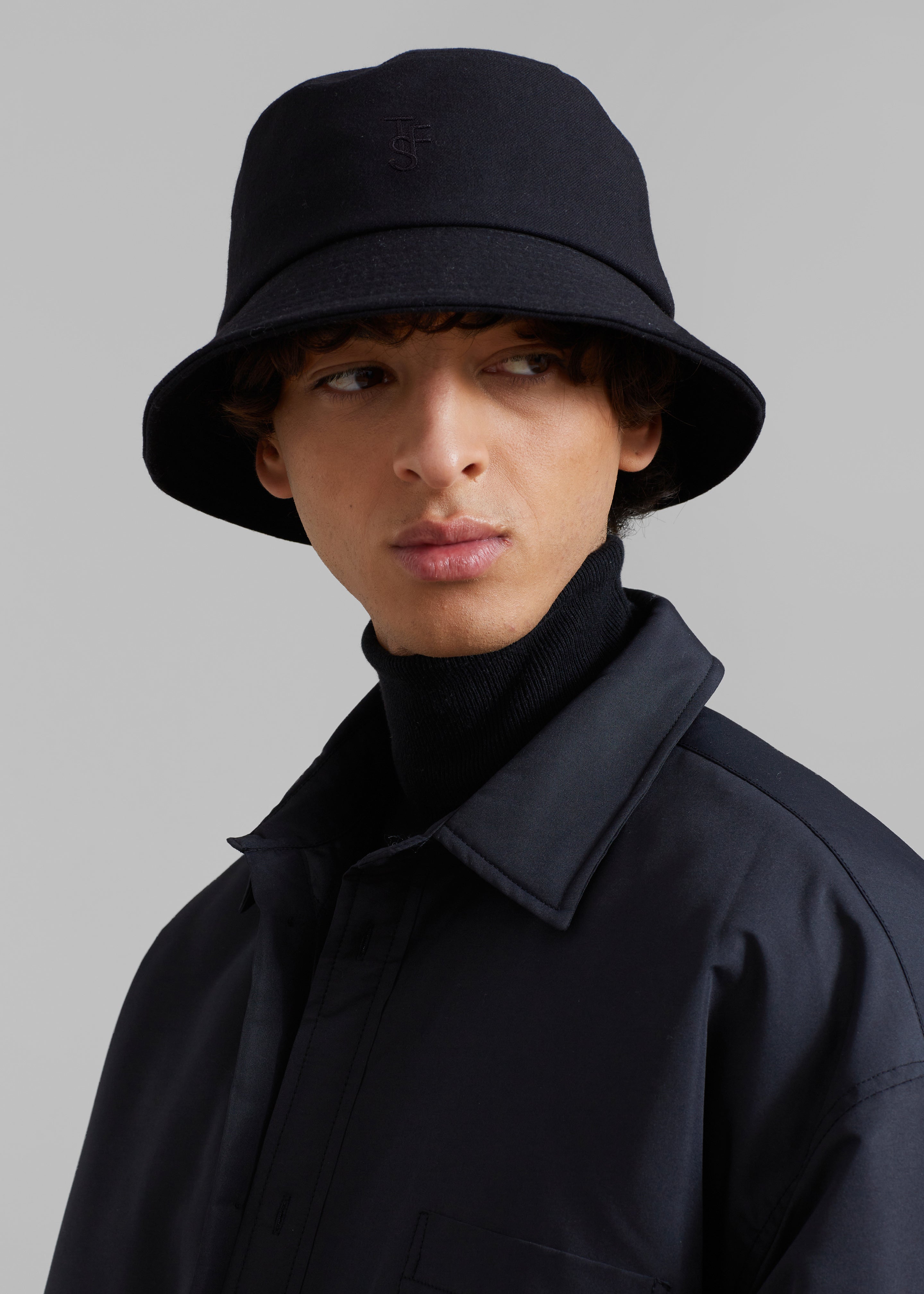 TFS Solid Flannel Bucket Hat - Black – The Frankie Shop