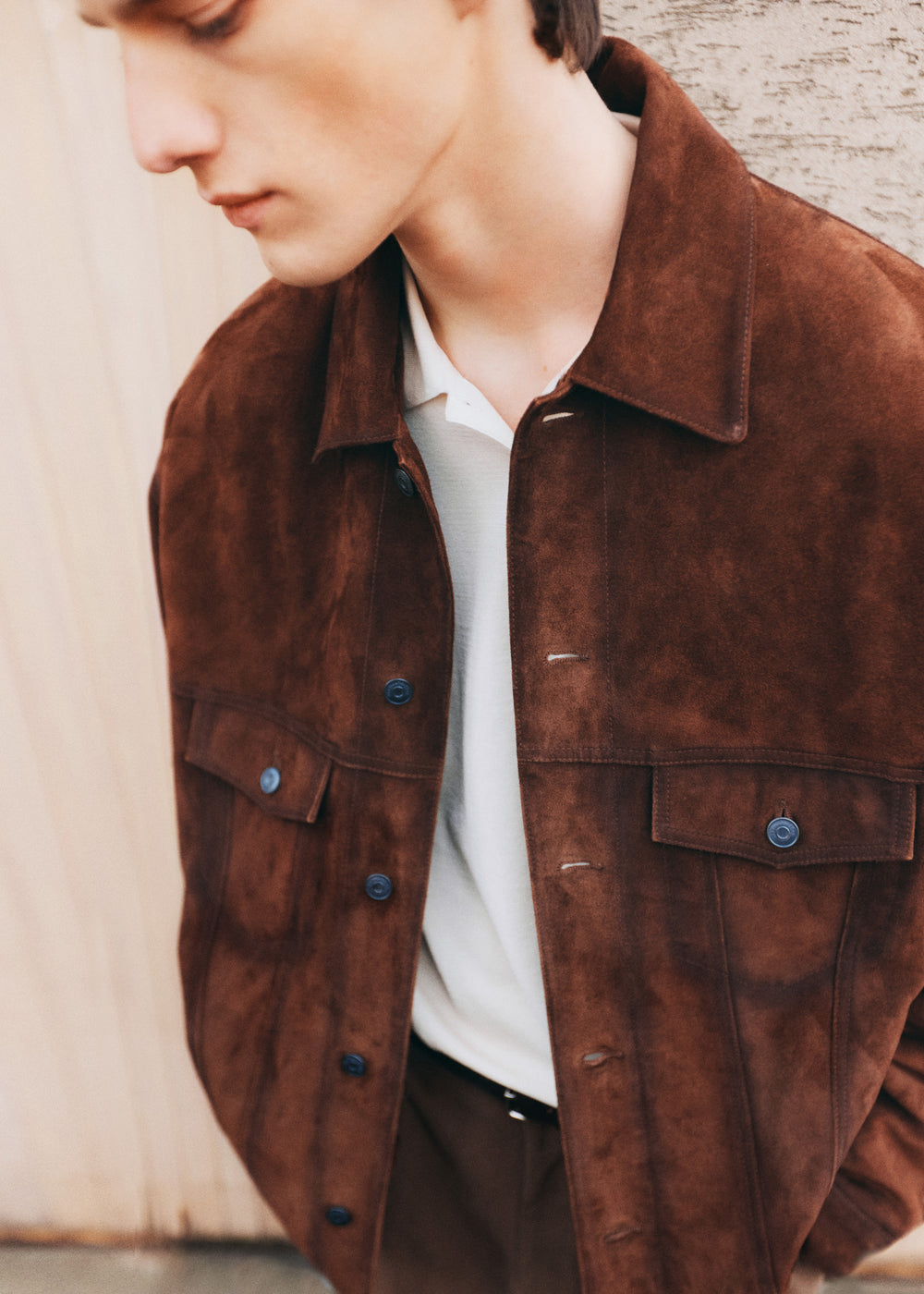 Conan Suede Jacket - Brown - 1
